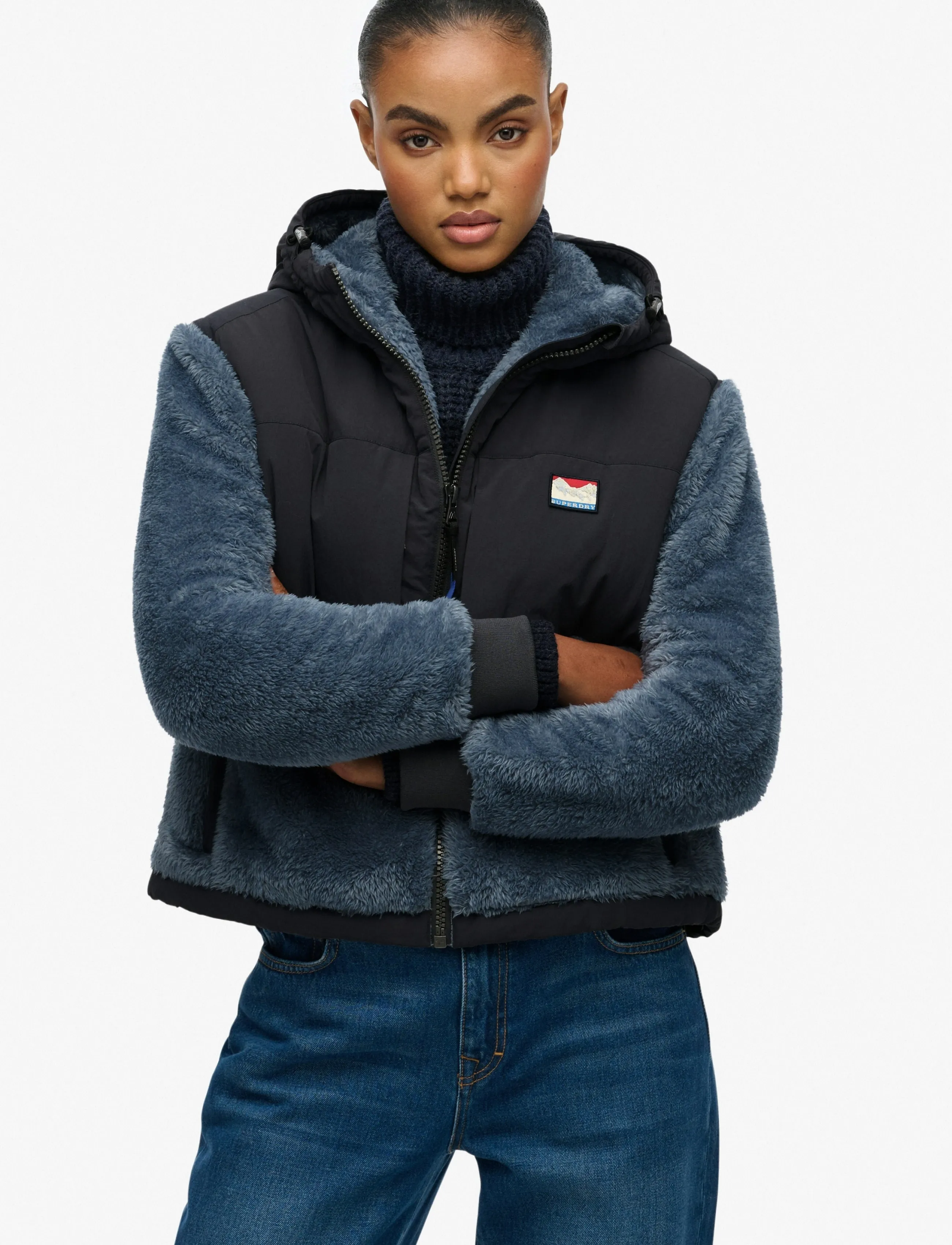 Superdry Sport - SUPER SOFT HYBRID FULL ZIP - ebony - 4