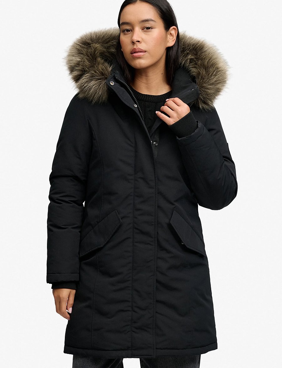 Superdry Sport - HOODED EVEREST PARKA JACKET - black - 4