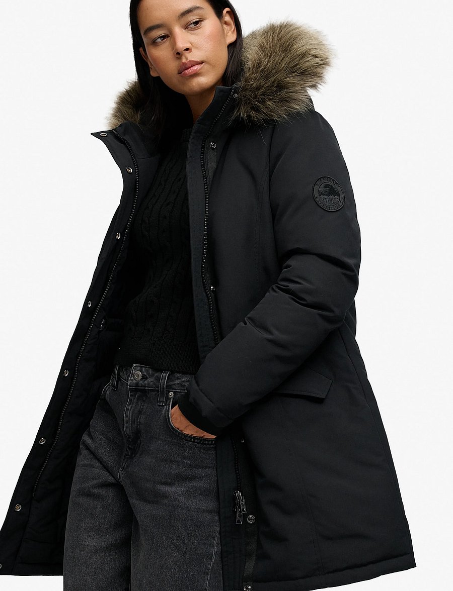 Superdry Sport - HOODED EVEREST PARKA JACKET - black - 5