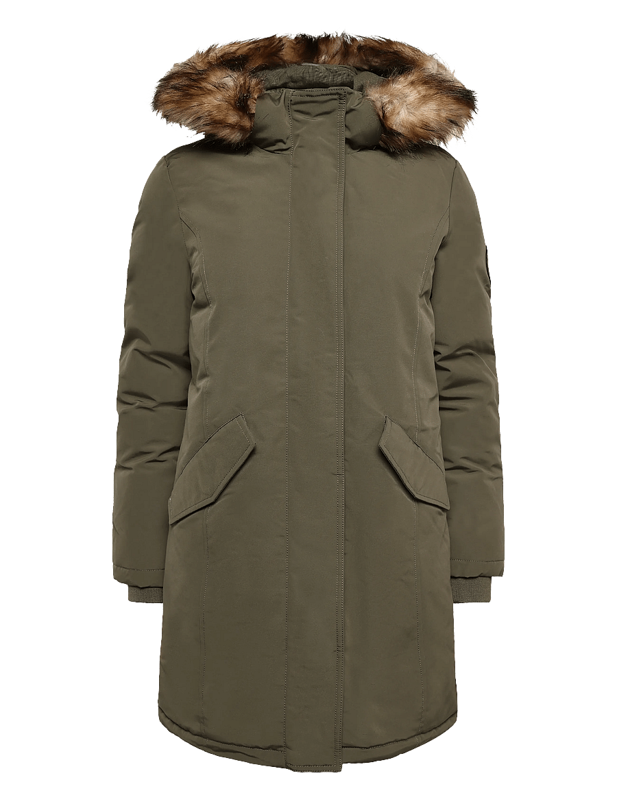 Superdry Sport - HOODED EVEREST PARKA JACKET - parkas - washed khaki - 1