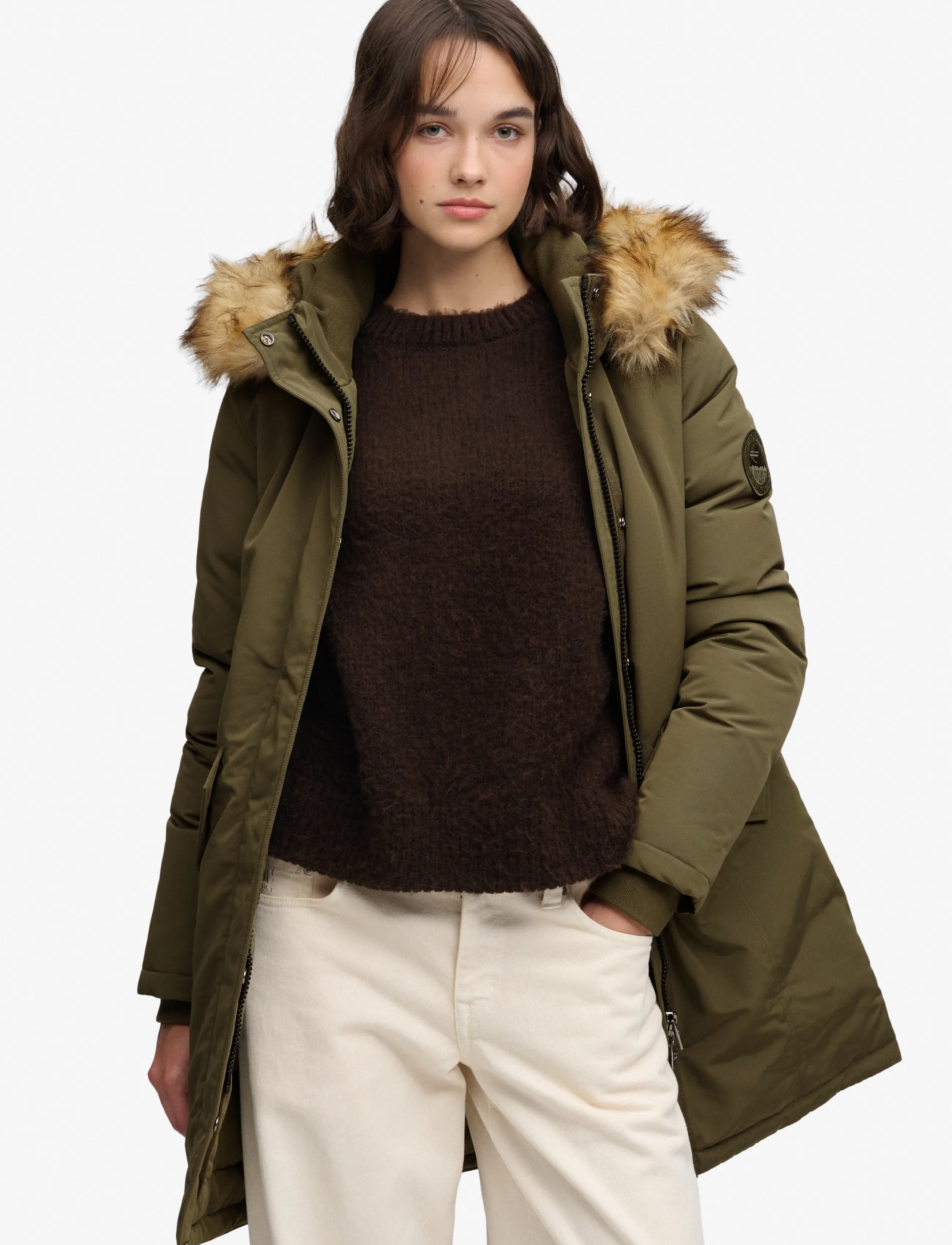 Superdry Sport - HOODED EVEREST PARKA JACKET - washed khaki - 0