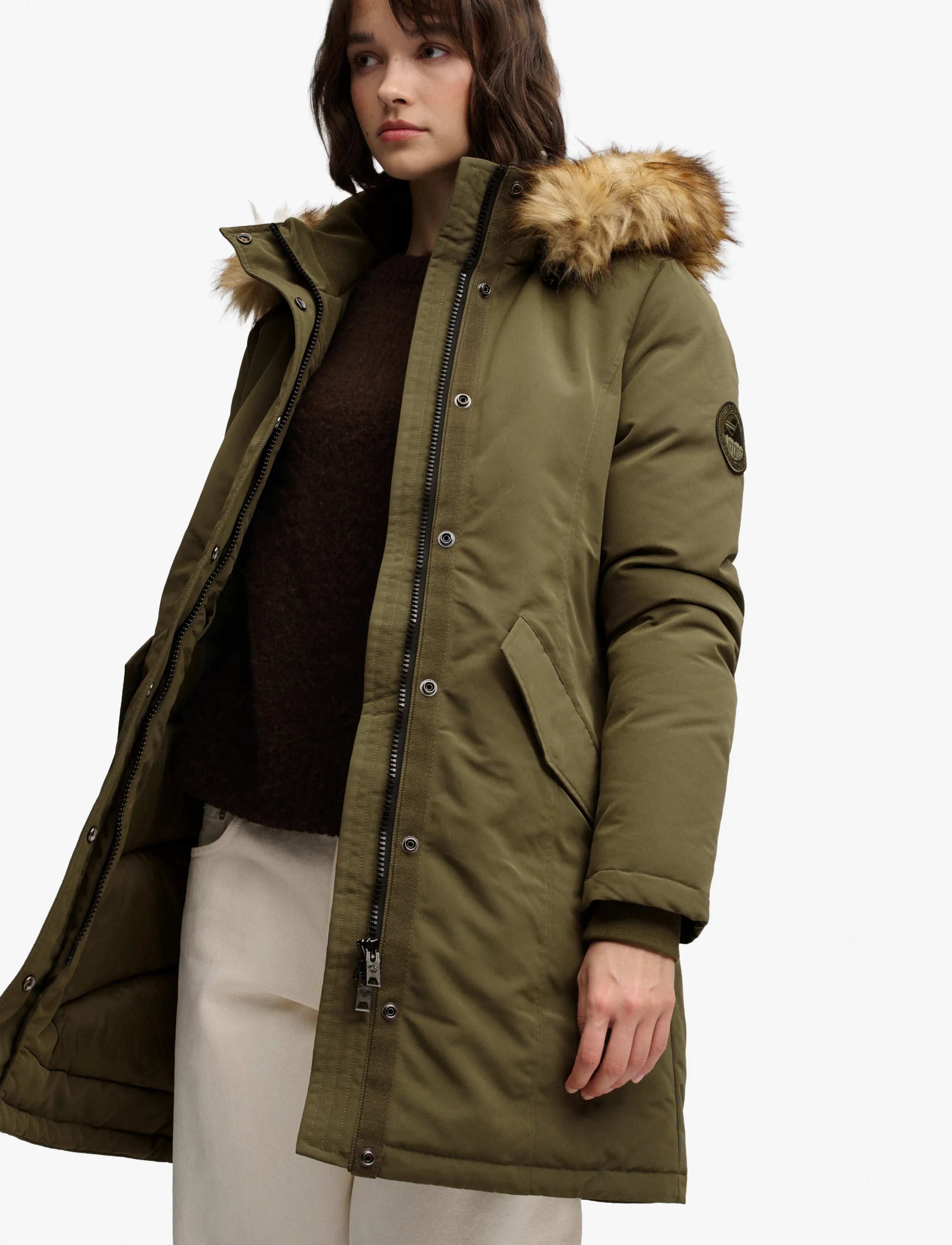 Superdry Sport - HOODED EVEREST PARKA JACKET - washed khaki - 5