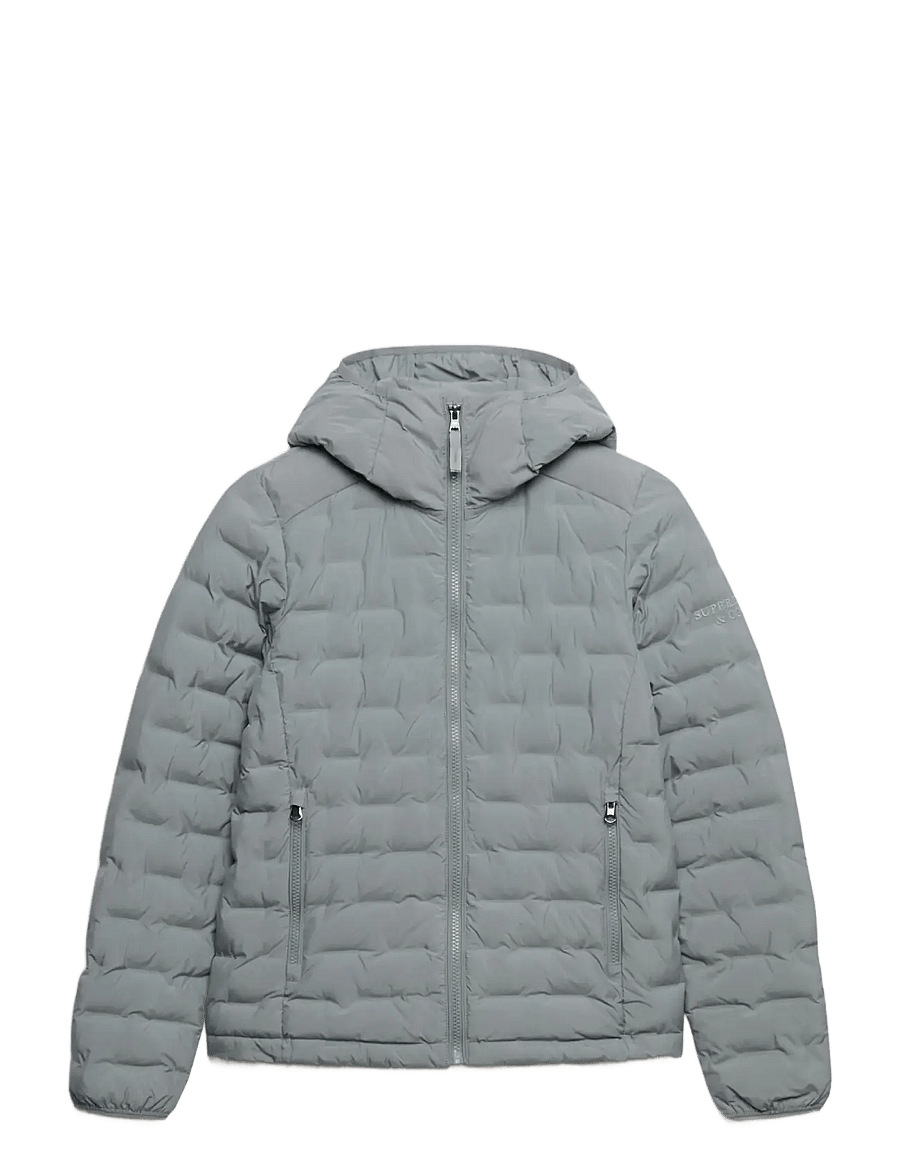 Superdry Sport - HOOD HEAT WELD PADDED JACKET - pale grey texture - 1