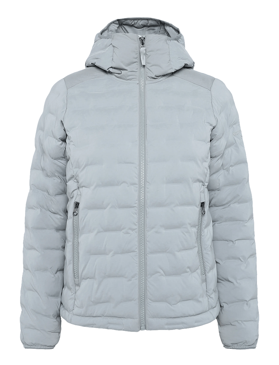 Superdry Sport - HOOD HEAT WELD PADDED JACKET - vinterjakker - pale grey texture - 1