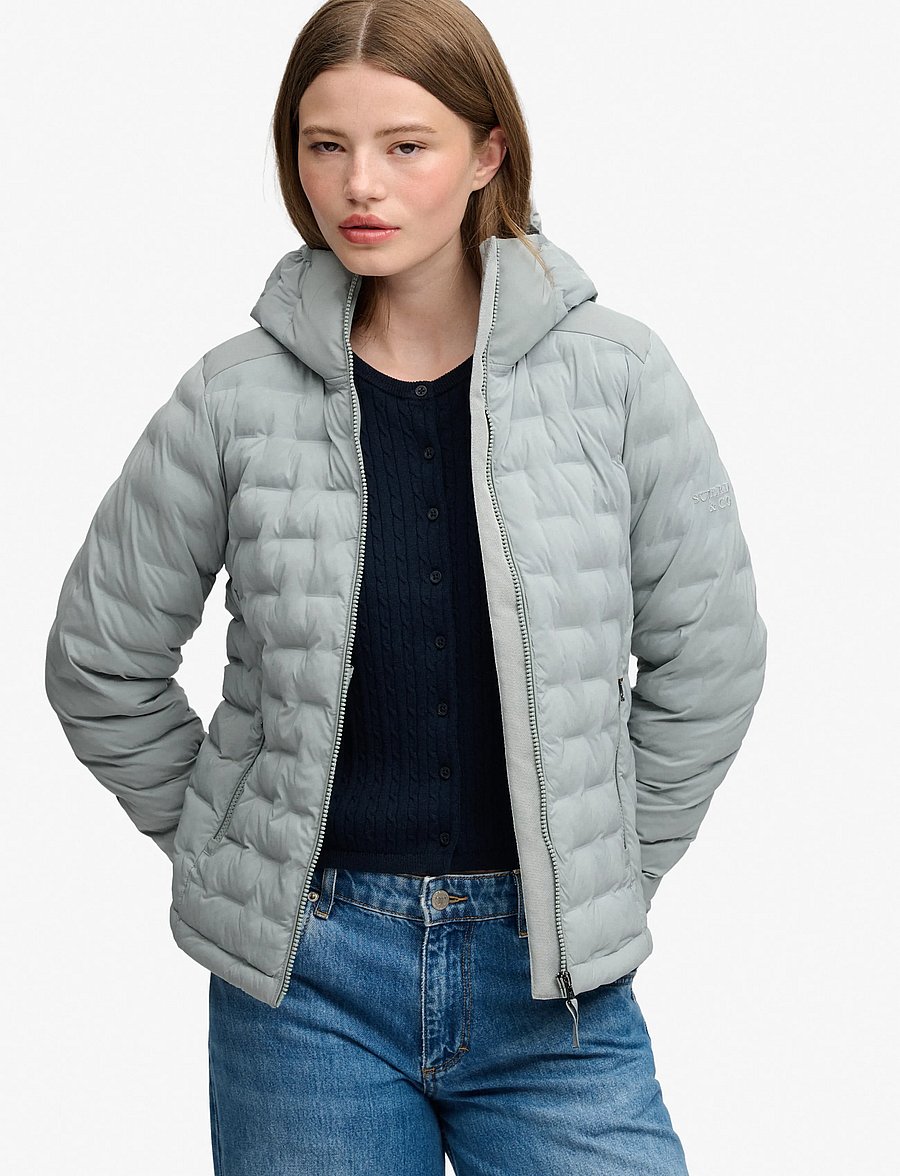 Superdry Sport - HOOD HEAT WELD PADDED JACKET - pale grey texture - 0