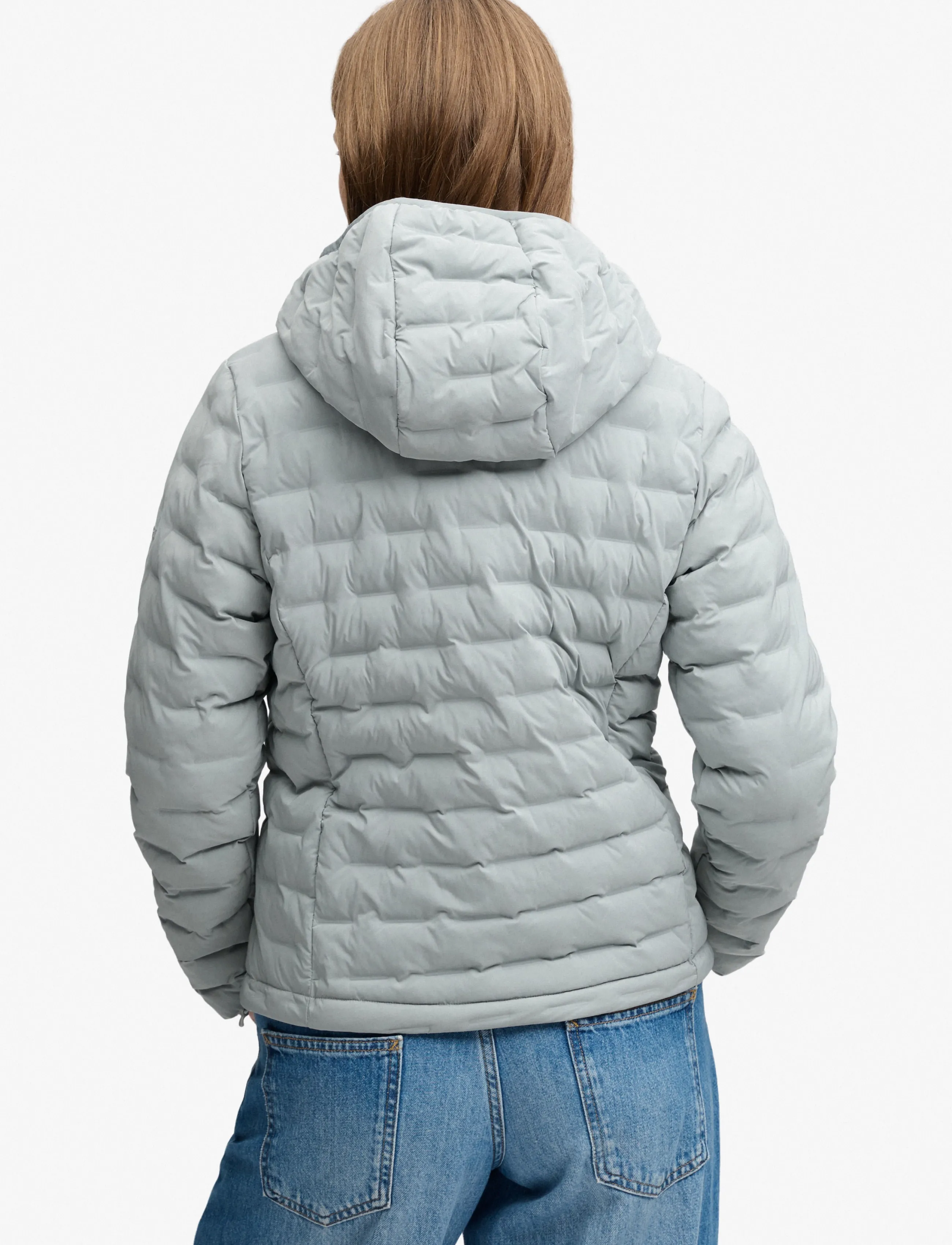 Superdry Sport - HOOD HEAT WELD PADDED JACKET - pale grey texture - 2