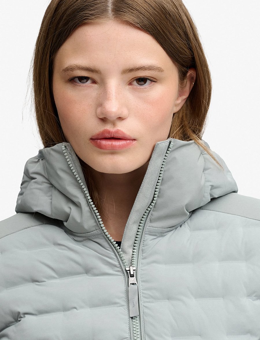 Superdry Sport - HOOD HEAT WELD PADDED JACKET - pale grey texture - 3