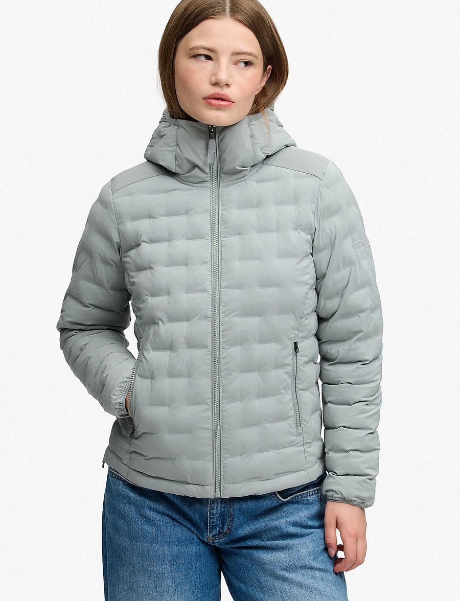 Superdry Sport - HOOD HEAT WELD PADDED JACKET - pale grey texture - 4
