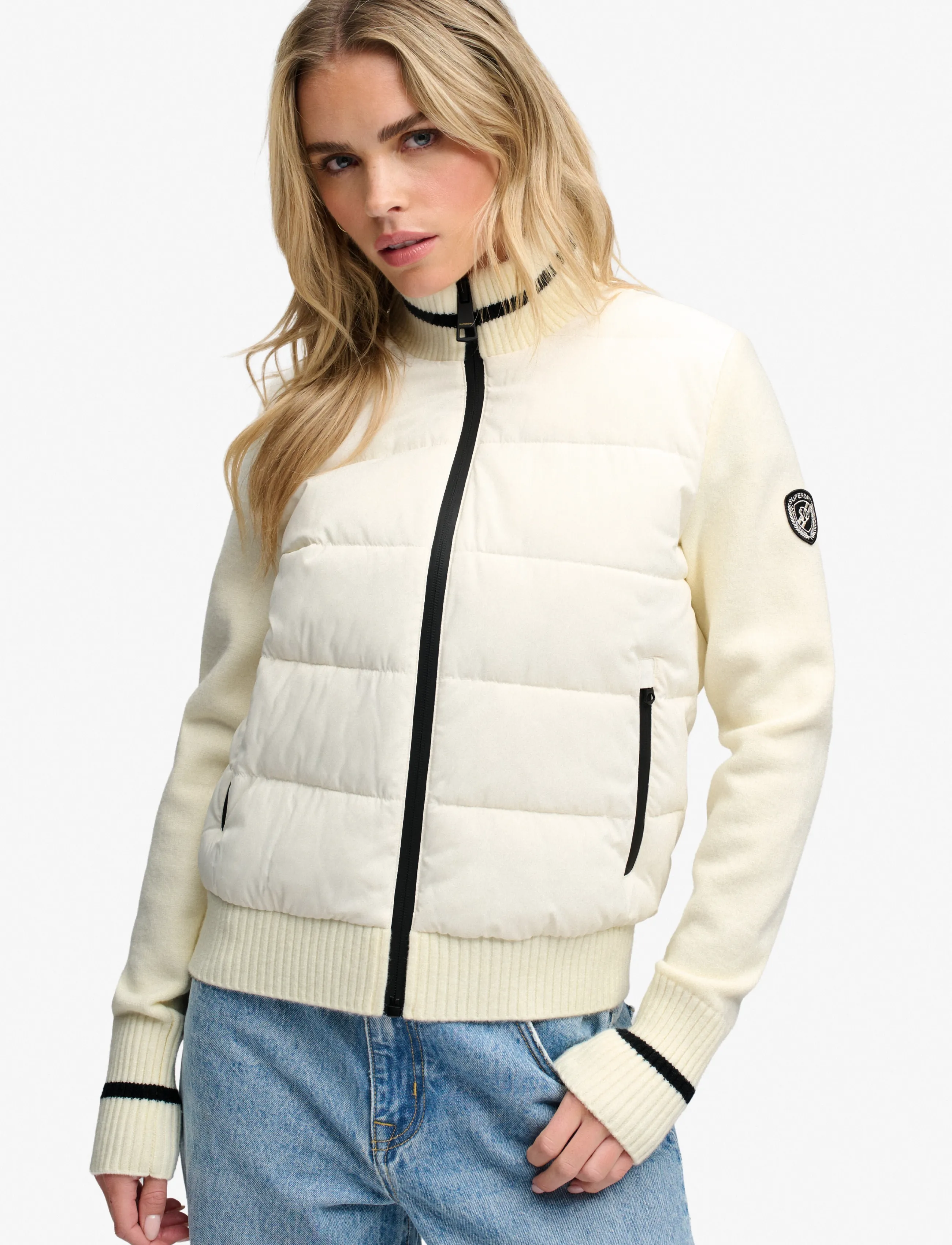 Superdry Sport - SLALOM HYBRID JACKET - off white - 0