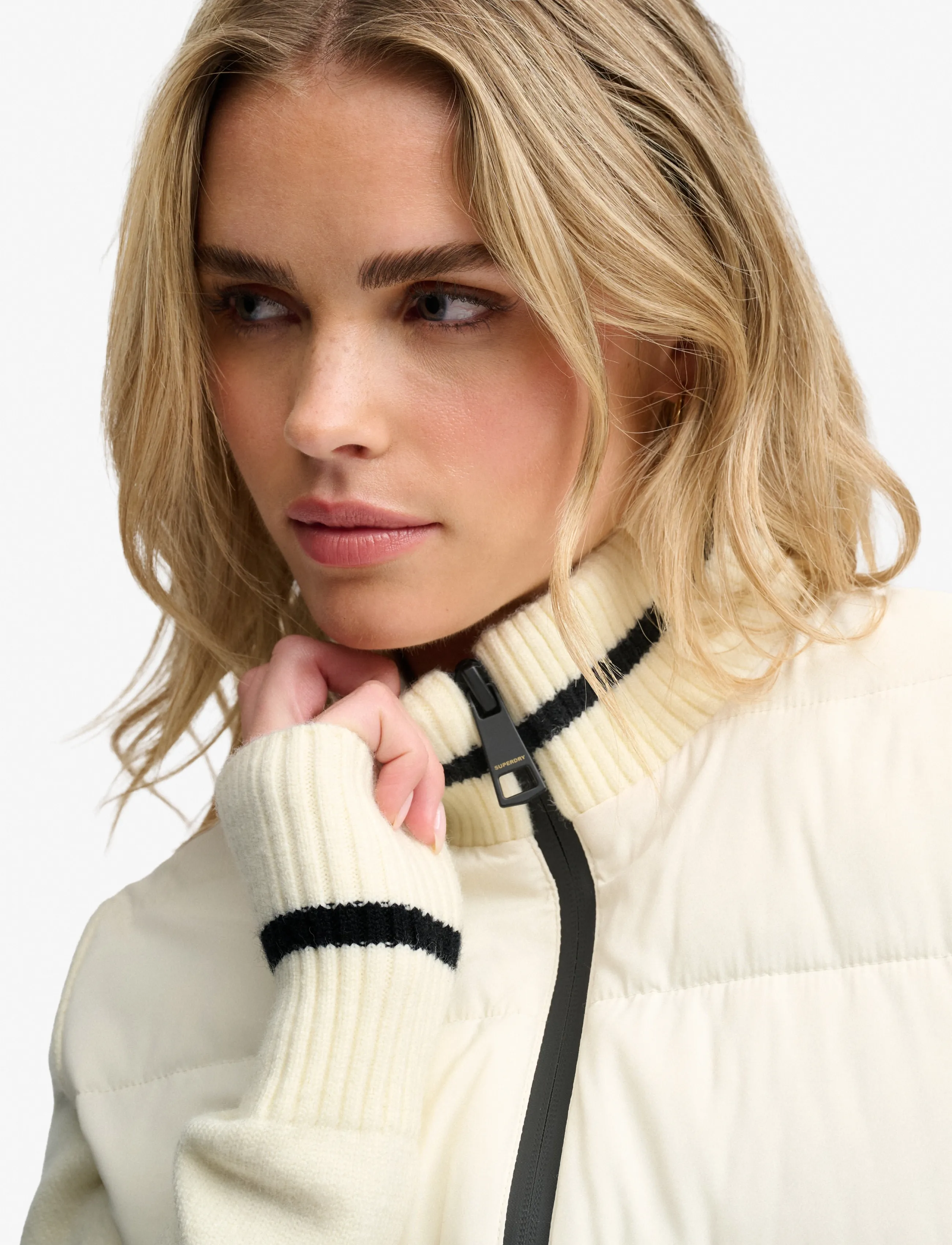 Superdry Sport - SLALOM HYBRID JACKET - off white - 4