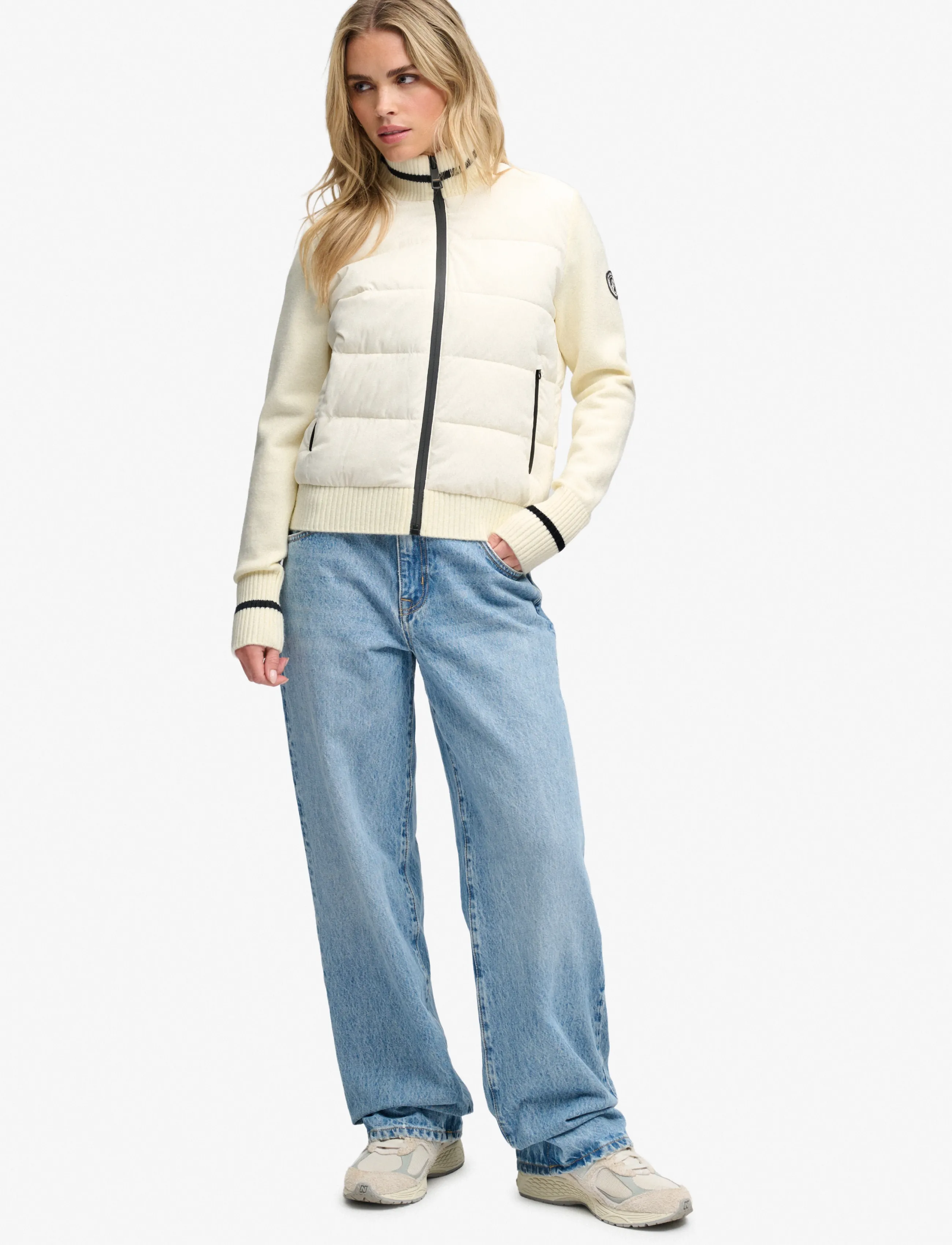 Superdry Sport - SLALOM HYBRID JACKET - off white - 5