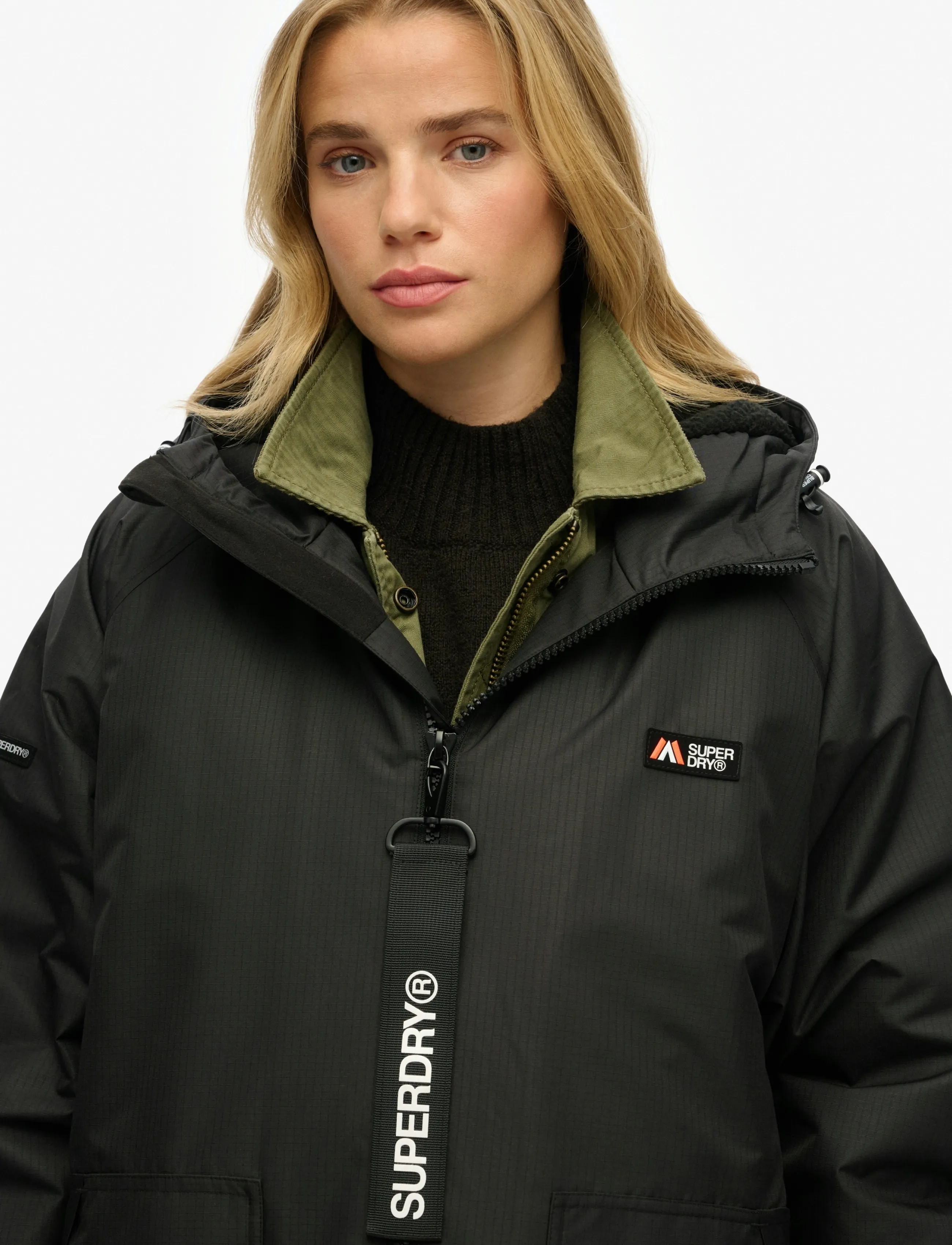 Superdry Sport - SUPERDRY ROBE - down jackets - black/black - 4