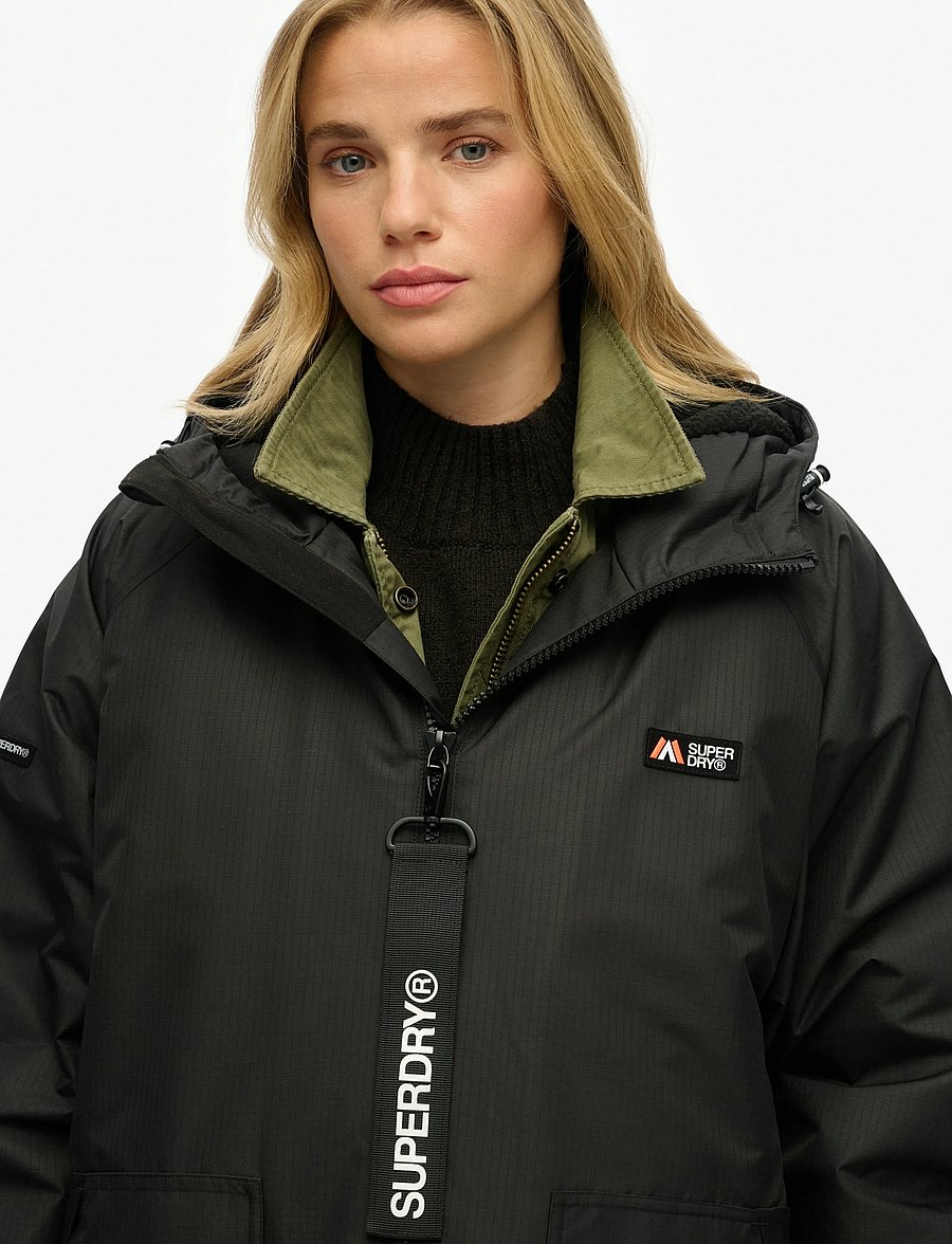 Superdry Sport - SUPERDRY ROBE - daunenjacken - black/black - 4