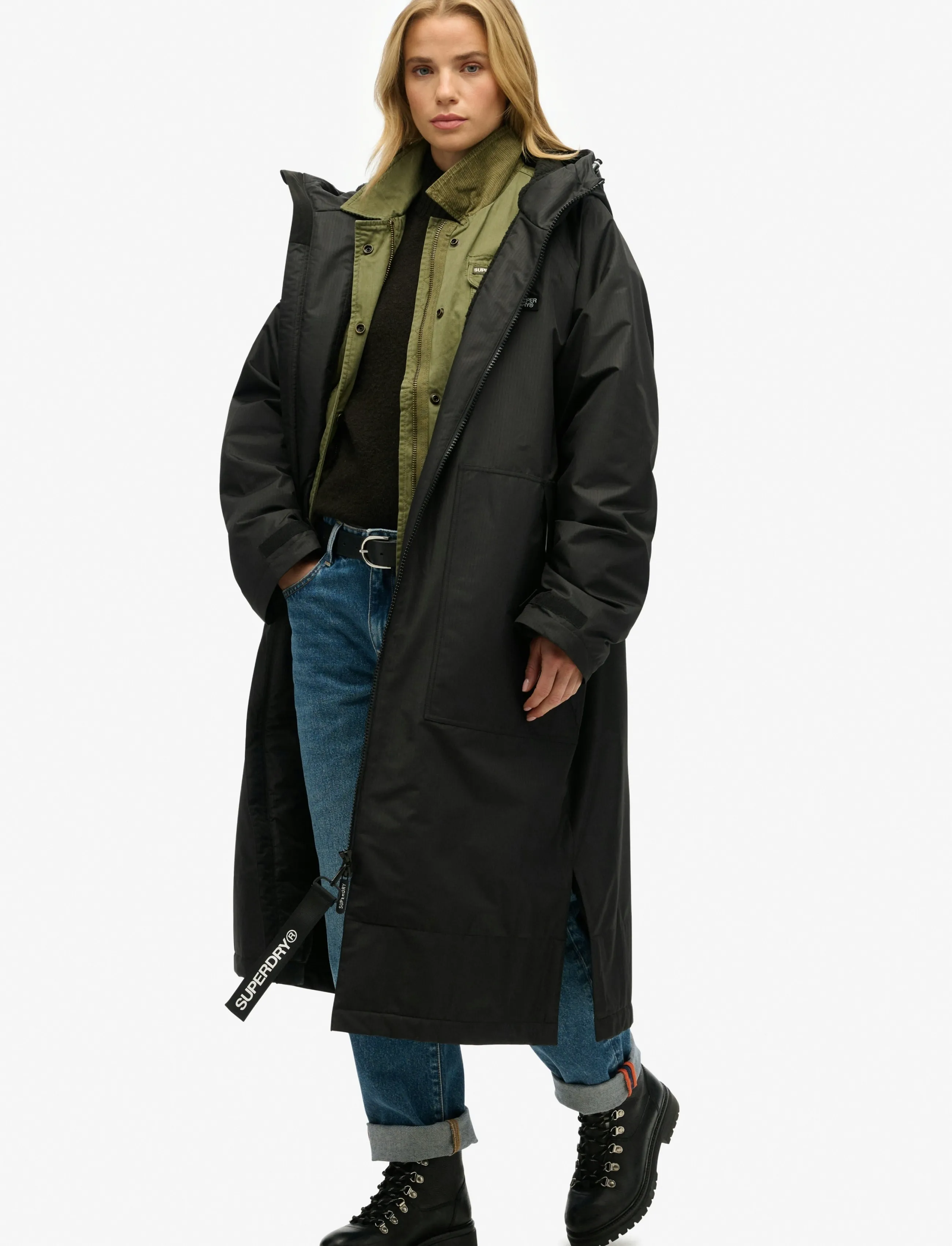 Superdry Sport - SUPERDRY ROBE - down jackets - black/black - 5