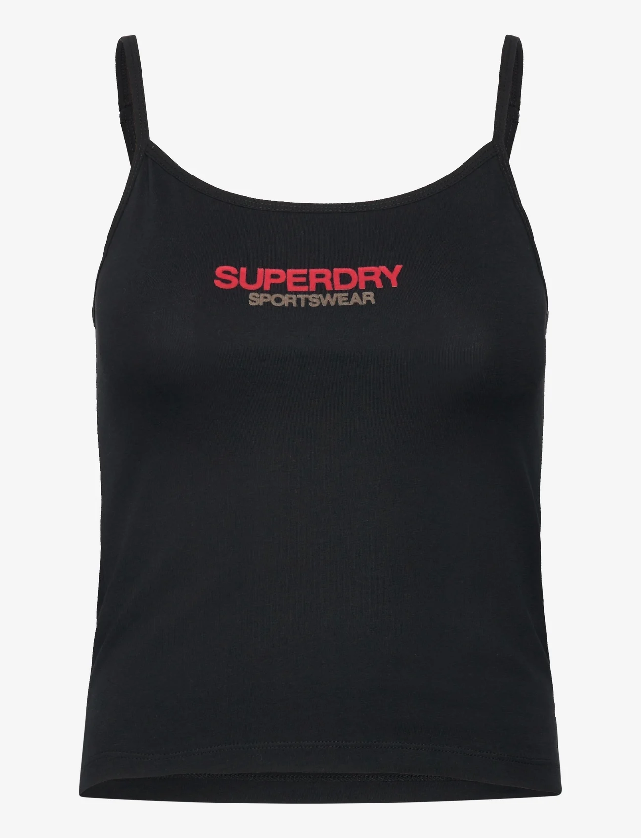 Superdry Sport - SPORTSWEAR LOGO FITTED CAMI - lowest prices - black - 0