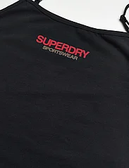 Superdry Sport - SPORTSWEAR LOGO FITTED CAMI - najniższe ceny - black - 4