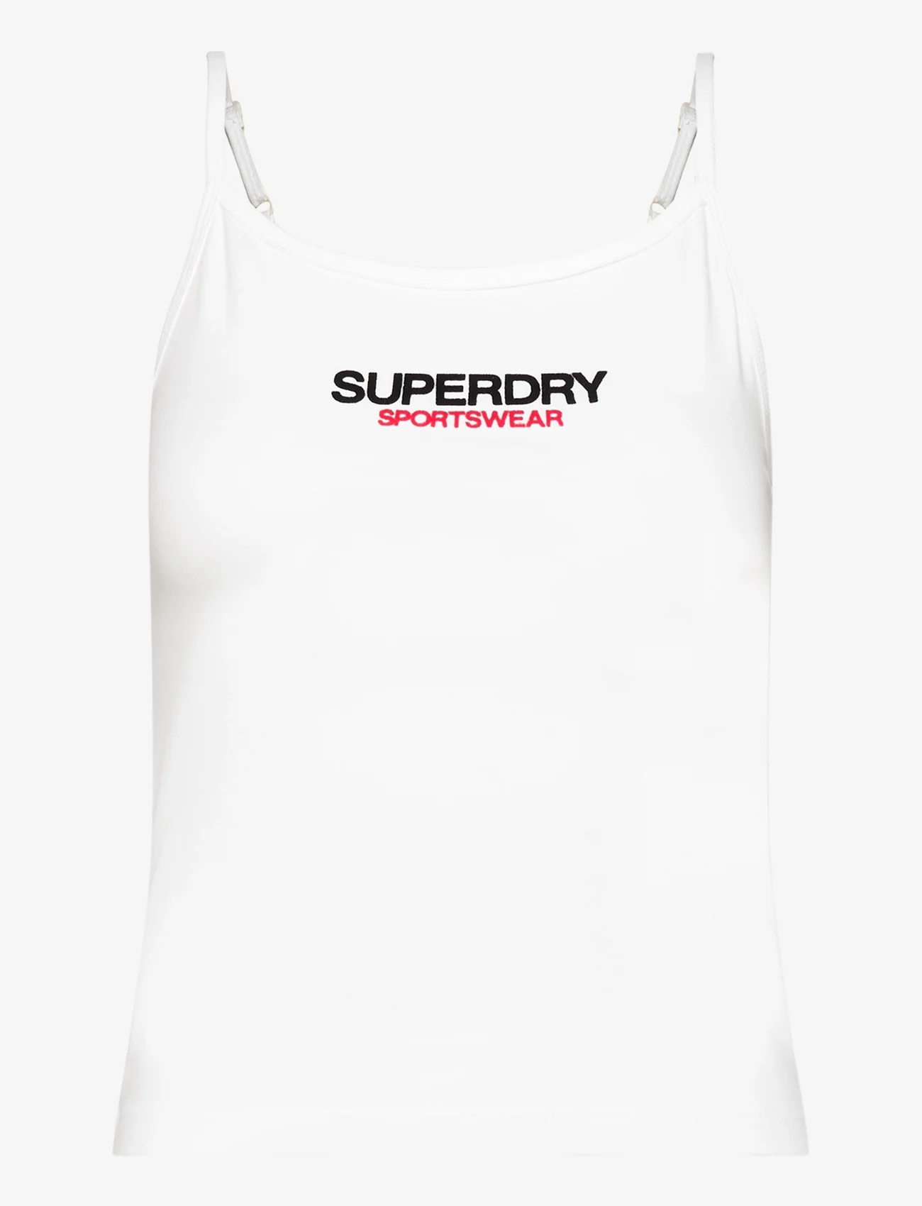 Superdry Sport - SPORTSWEAR LOGO FITTED CAMI - najniższe ceny - brilliant white - 0