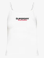 Superdry Sport - SPORTSWEAR LOGO FITTED CAMI - zemākās cenas - brilliant white - 0