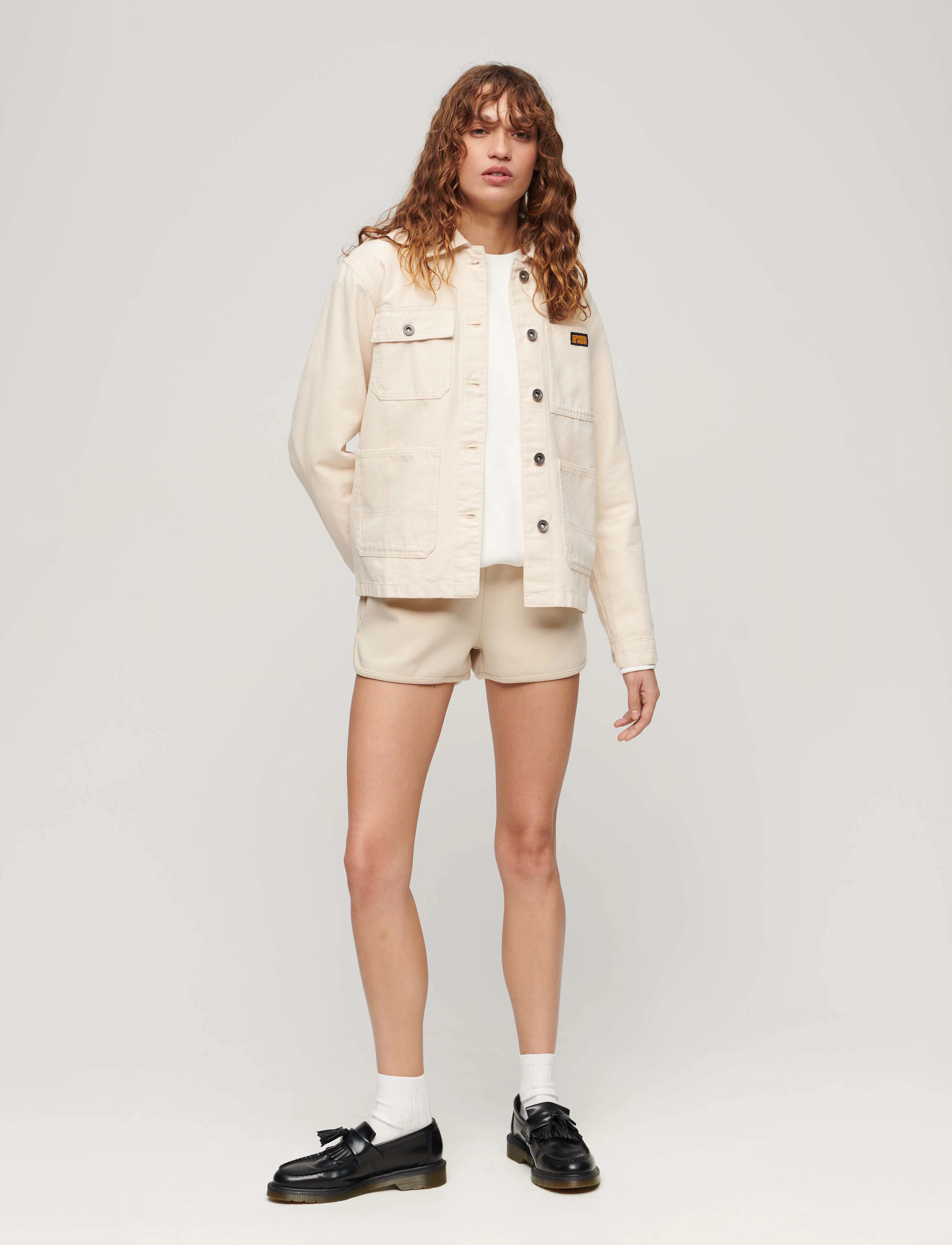 Superdry Sport - SPORT TECH RACER SHORT - sweatshorts - pelican beige - 4