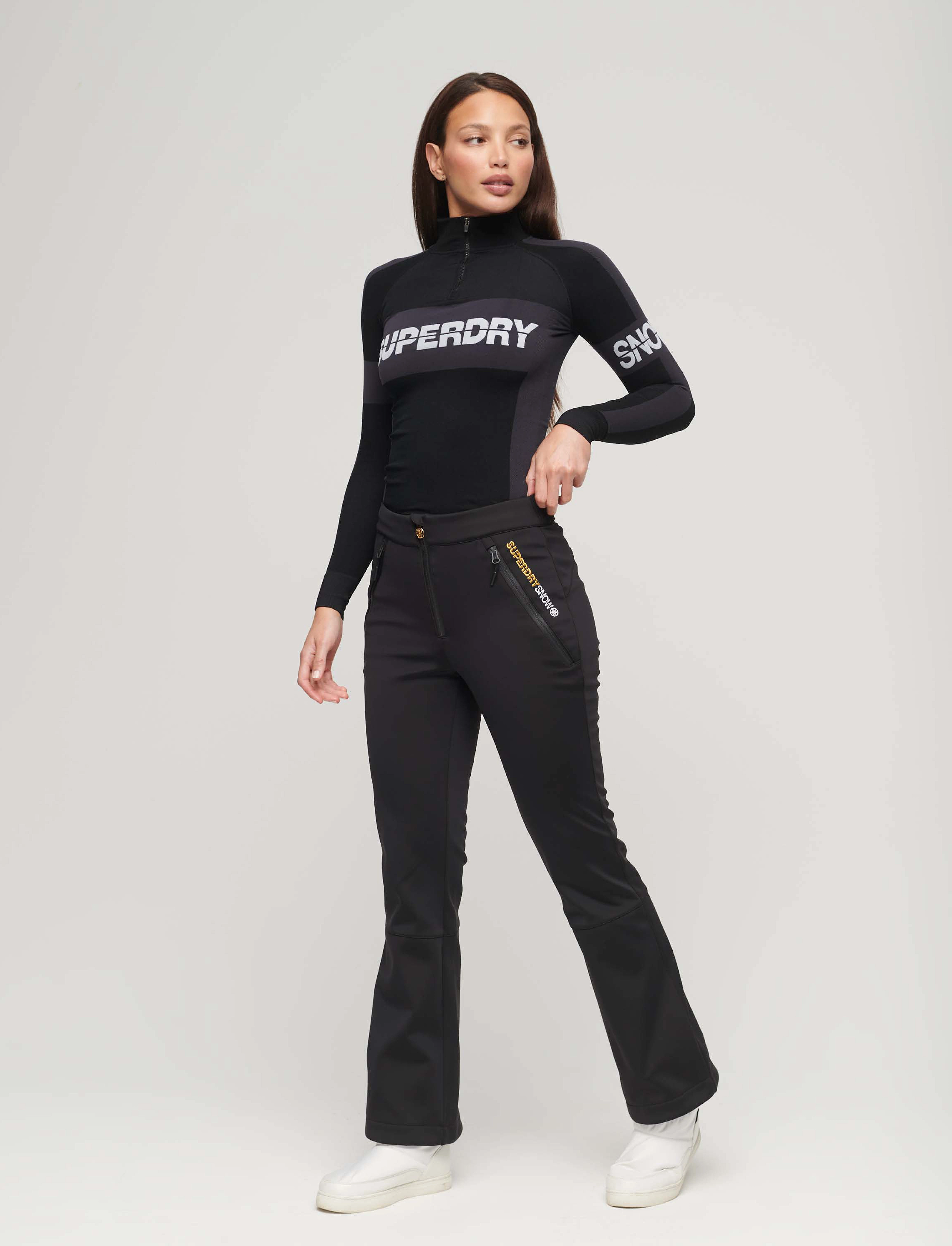 Superdry Sport - SKI SOFTSHELL SLIM TROUSERS - black - 4