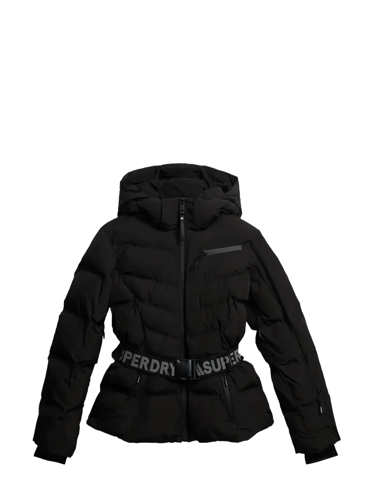 SUPERDRY SPORT Luxe Belted Ski Gefüttert Jacke Schwarz - XL - Damen
