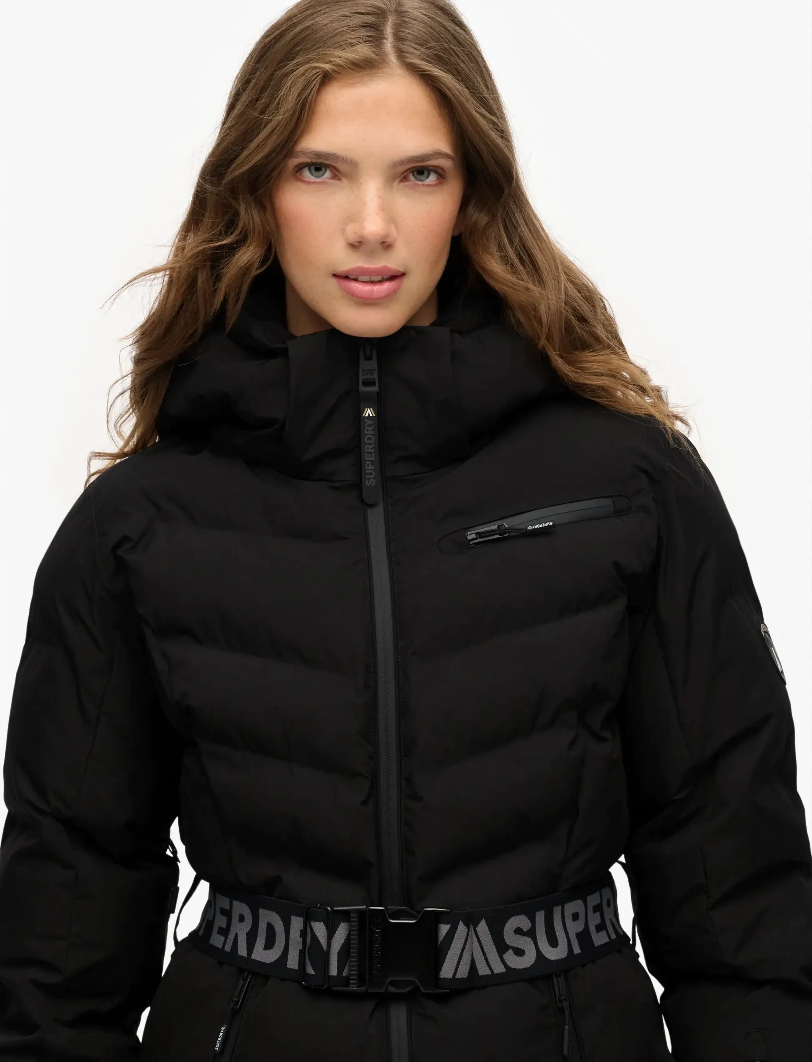 Superdry Sport - LUXE BELTED SKI PADDED JACKET - ski wear - black - 2
