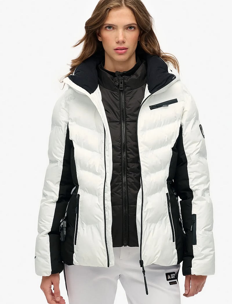 Superdry Sport - LUXE BELTED SKI PADDED JACKET - skitøj - optic - 3
