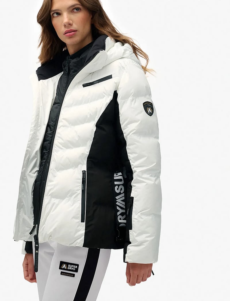 Superdry Sport - LUXE BELTED SKI PADDED JACKET - skitøj - optic - 4