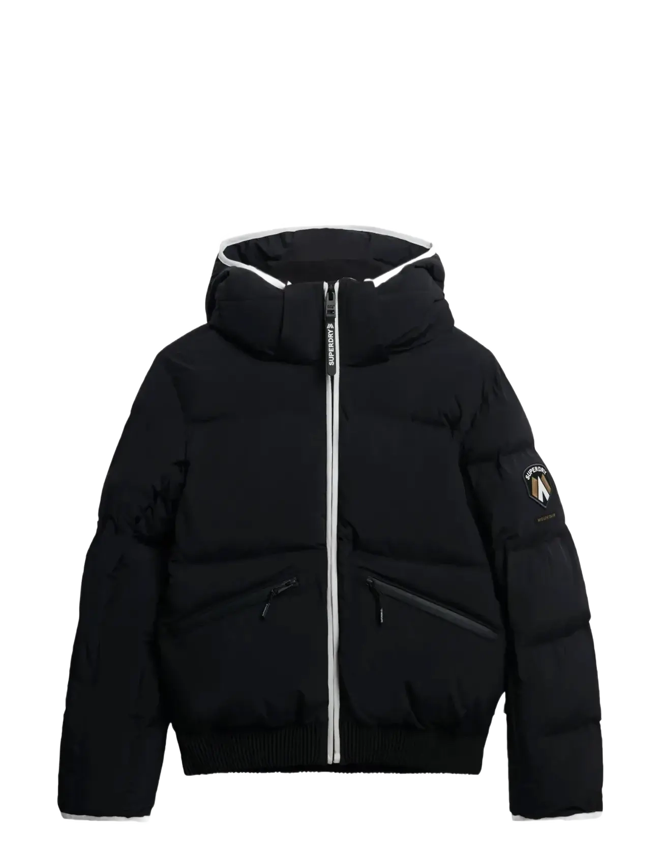 Superdry Sport HOODED SKI BOMBER JACKET - Tøj - BLACK / black