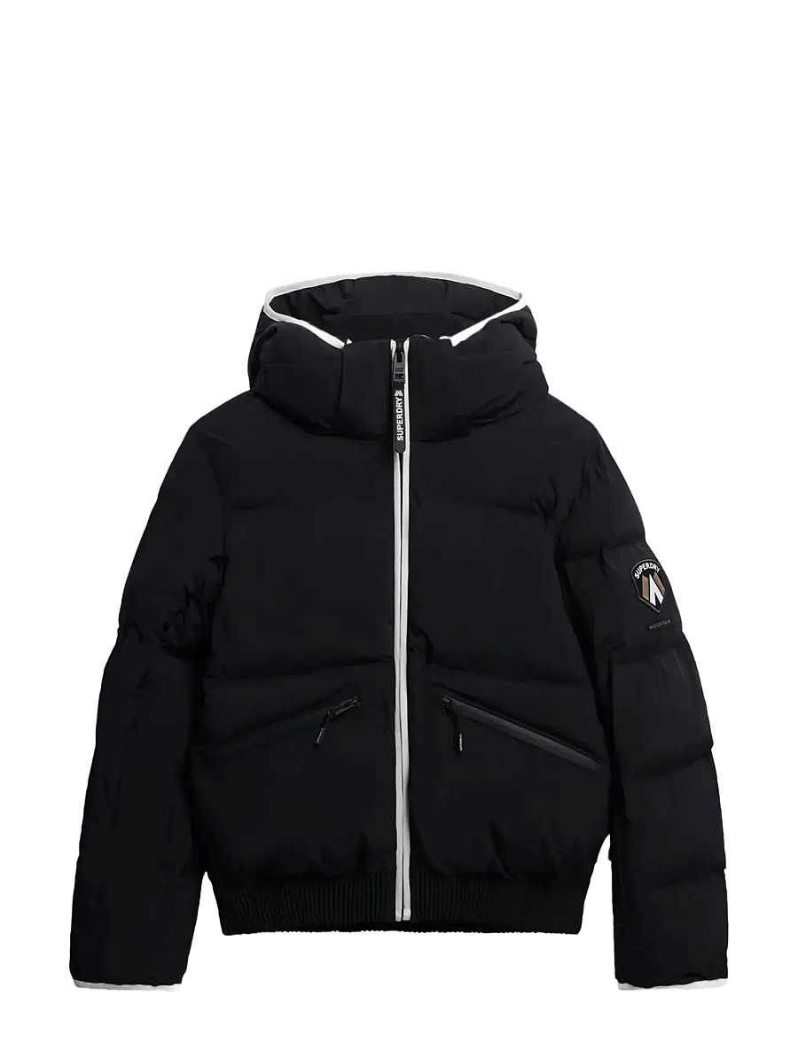 Superdry Sport - HOODED SKI BOMBER JACKET - skíðafatnaður - black - 1