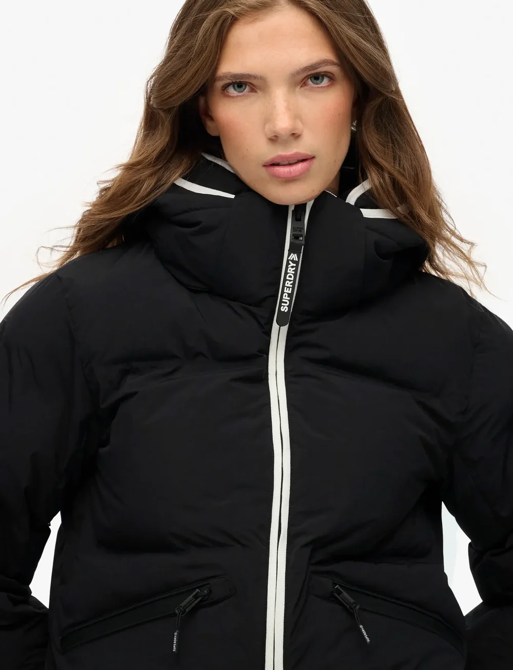 Superdry Sport - HOODED SKI BOMBER JACKET - skitøj - black - 2