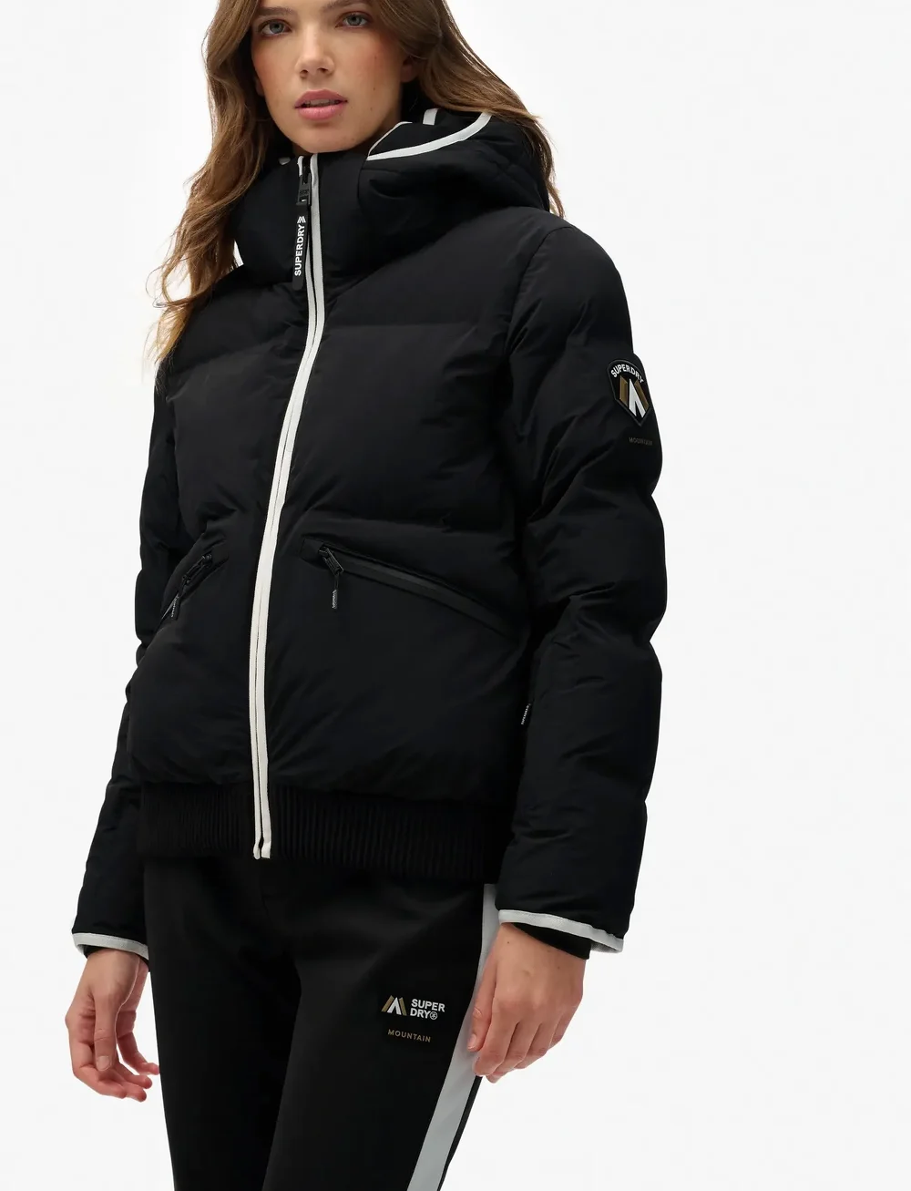 Superdry Sport - HOODED SKI BOMBER JACKET - skitøj - black - 4