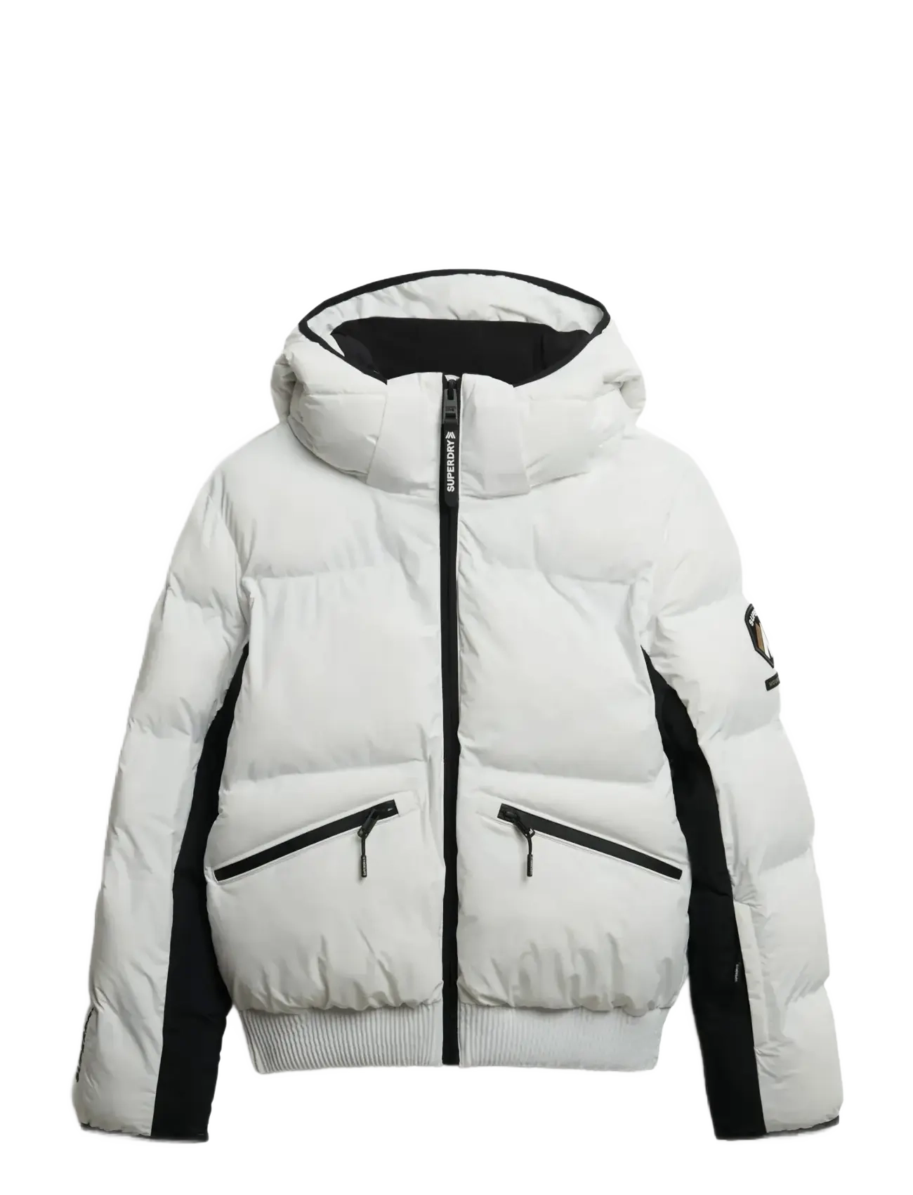 Superdry Sport HOODED SKI BOMBER JACKET - Jakker - OPTIC / white