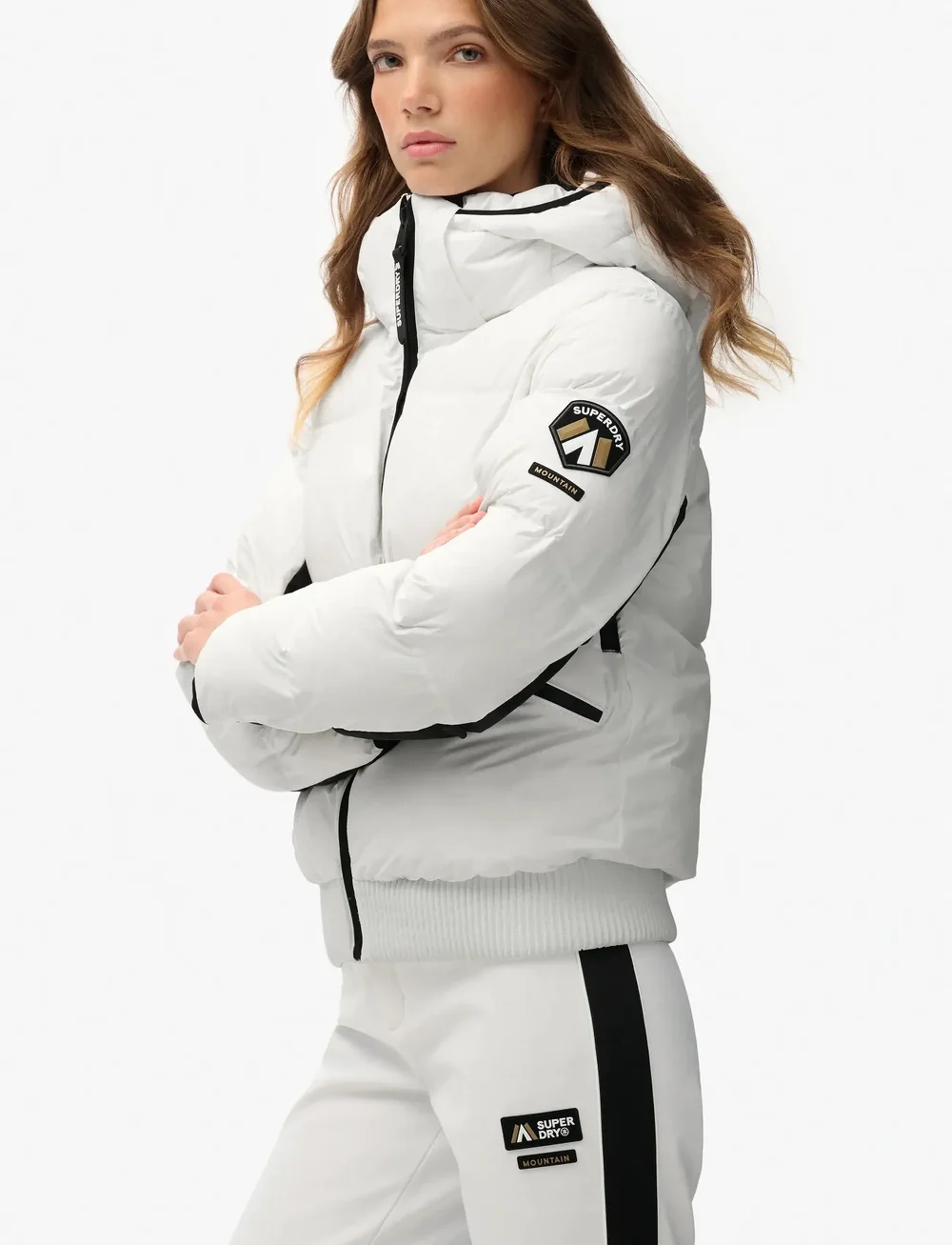 Superdry Sport - HOODED SKI BOMBER JACKET - skitøj - optic - 3