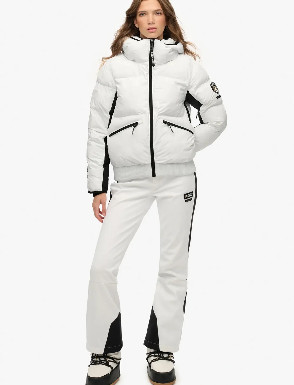 Superdry Sport - HOODED SKI BOMBER JACKET - skitøj - optic - 4