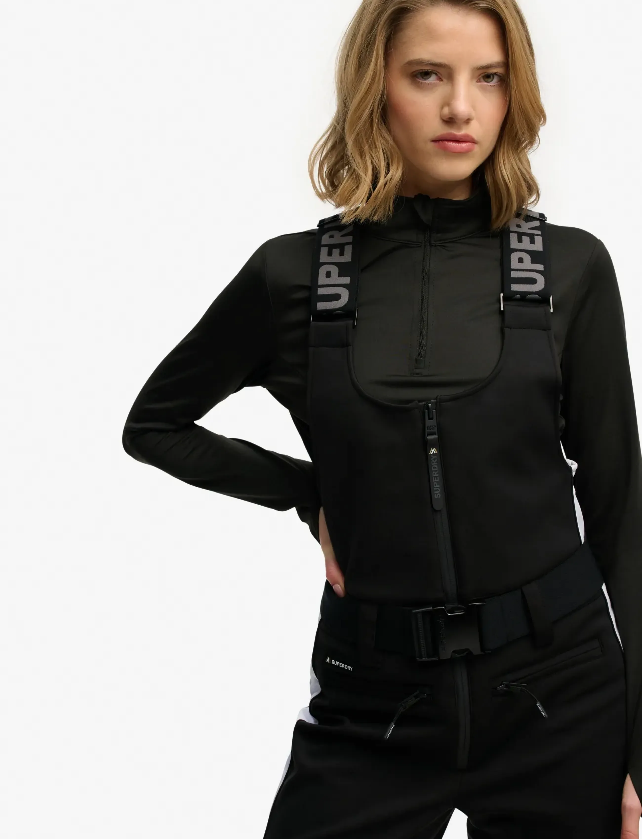Superdry Sport - LUXE SKI DUNGAREE - hiihto- & lasketteluhousut - black - 3
