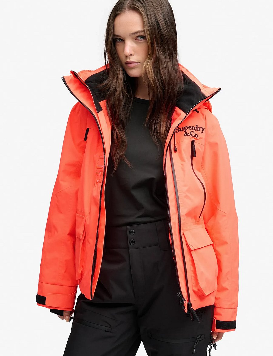 Superdry Sport - ULTIMATE FREESTYLE SKI JACKET - ski-kleidung - neon red - 4