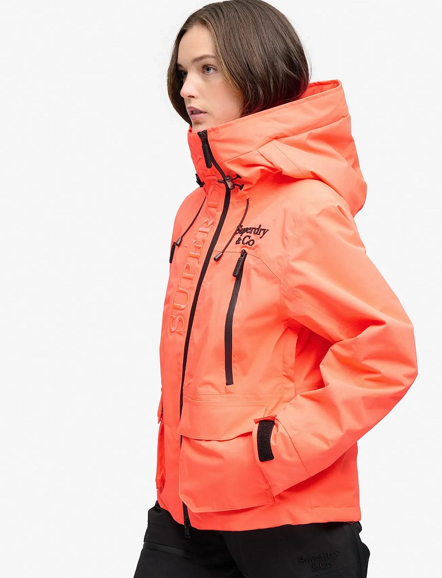 Superdry Sport - ULTIMATE FREESTYLE SKI JACKET - ski-kleidung - neon red - 5