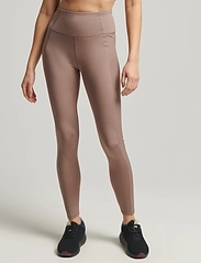 Superdry Sport - FLEX RIB TIGHT - sportleggings - dark taupe - 2