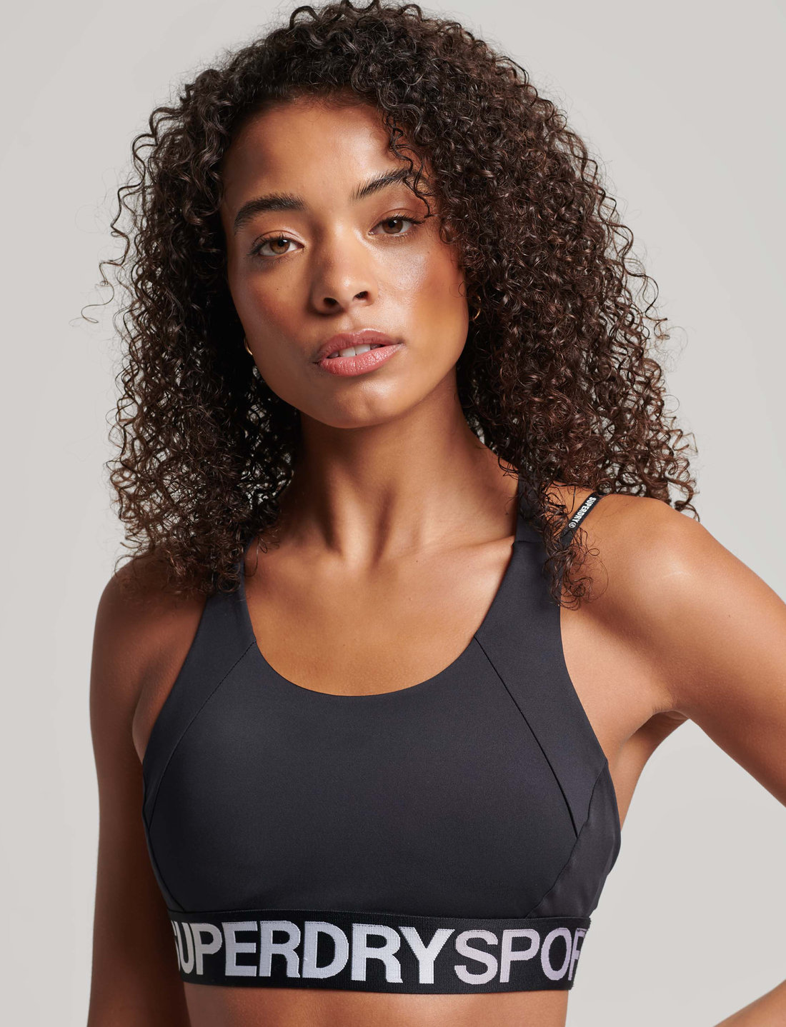 Superdry Sport Train Branded Elastic Bra Sports bras Boozt