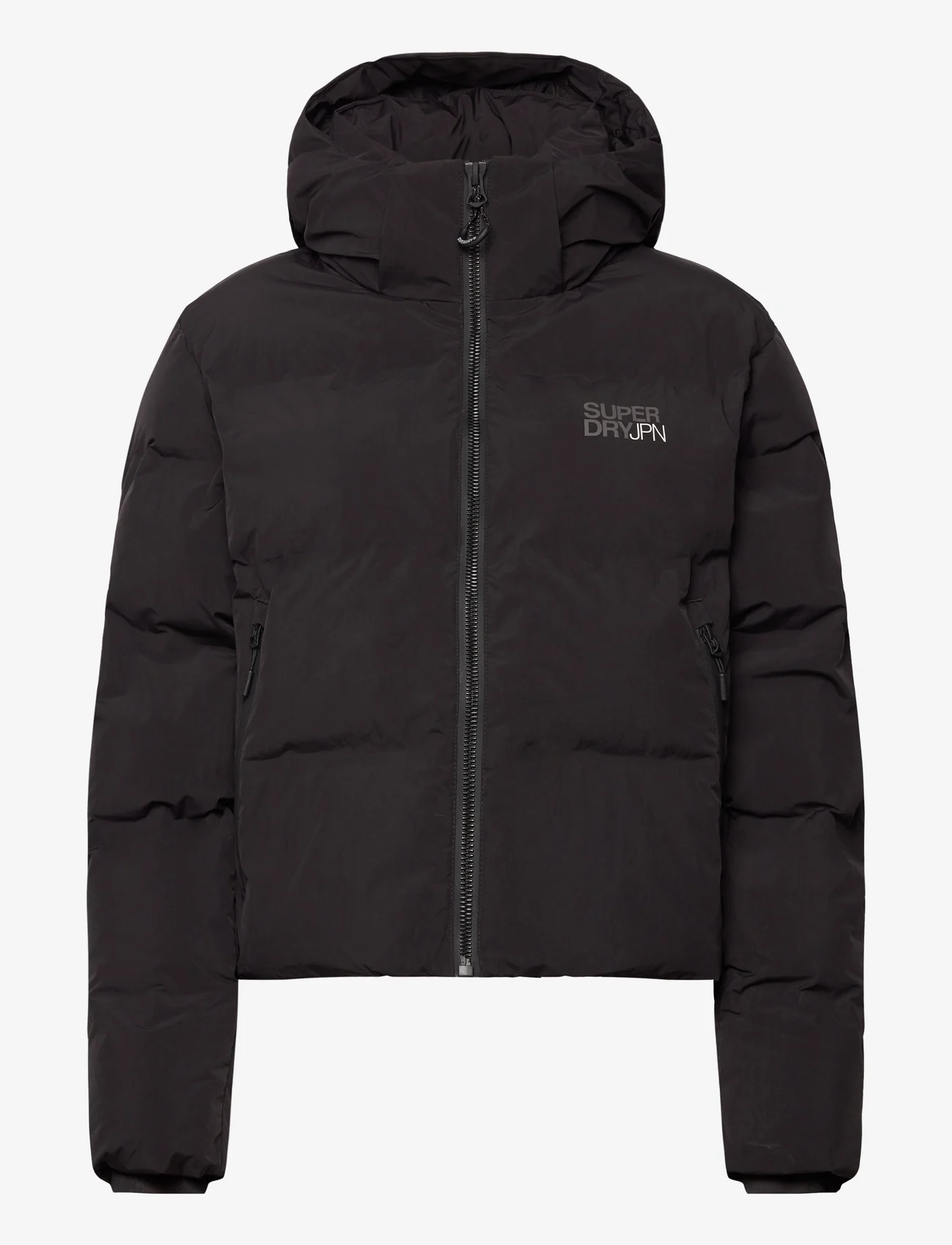 Superdry Sport - HOODED BOXY PUFFER JACKET - down- & padded jackets - black - 0