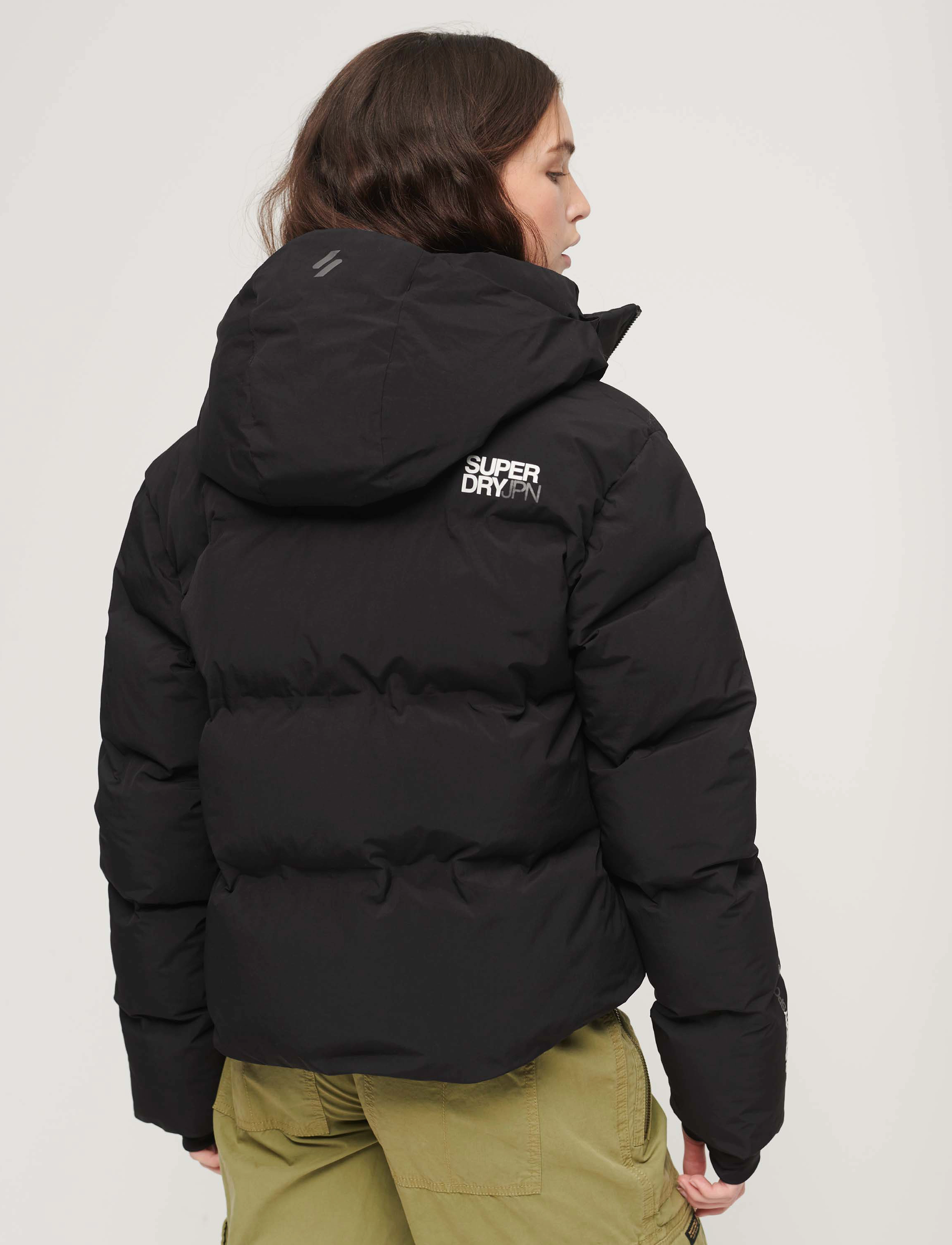 Superdry Sport - HOODED BOXY PUFFER JACKET - black - 4