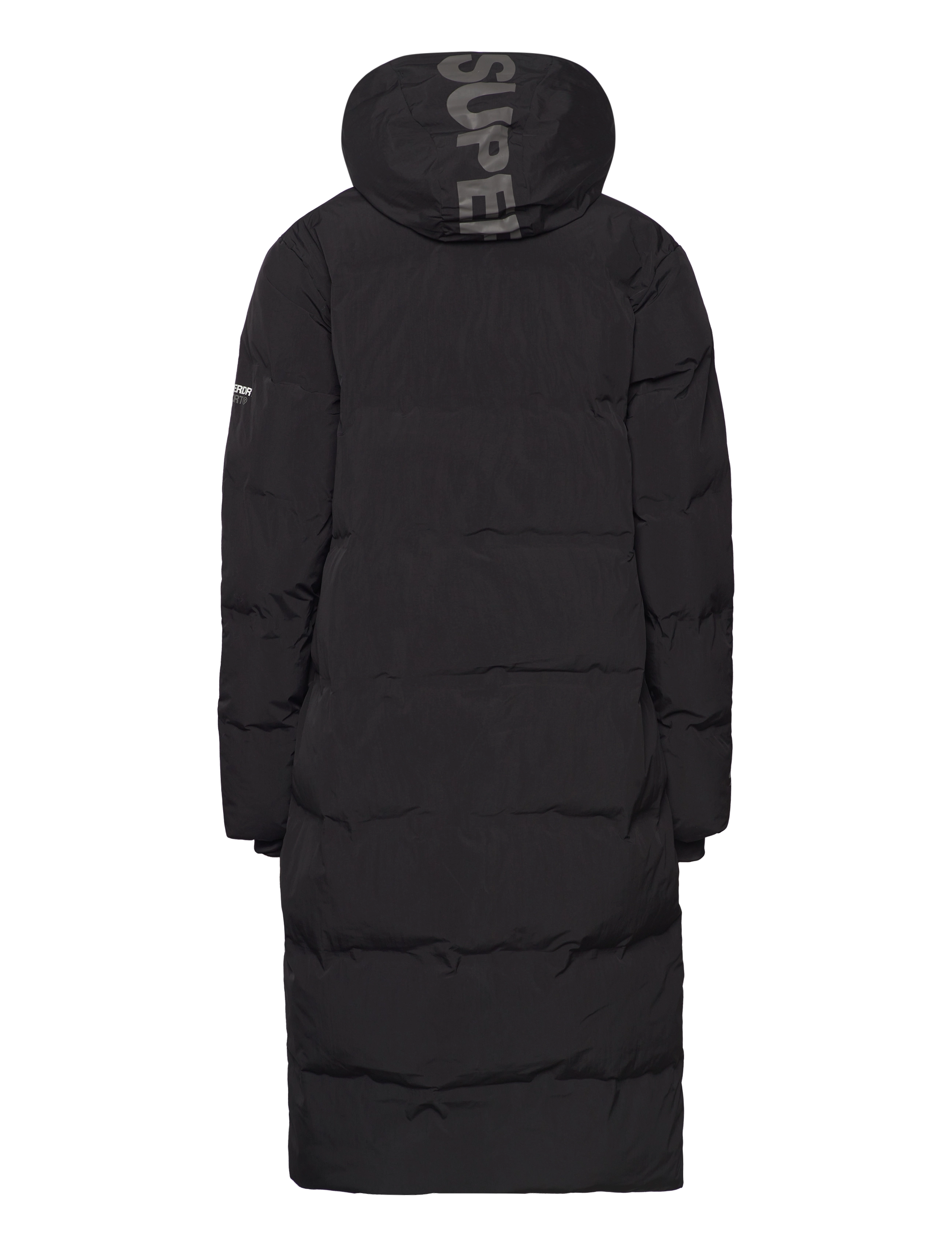 Superdry Sport - HOODED LONGLINE PUFFER JACKET - black - 2