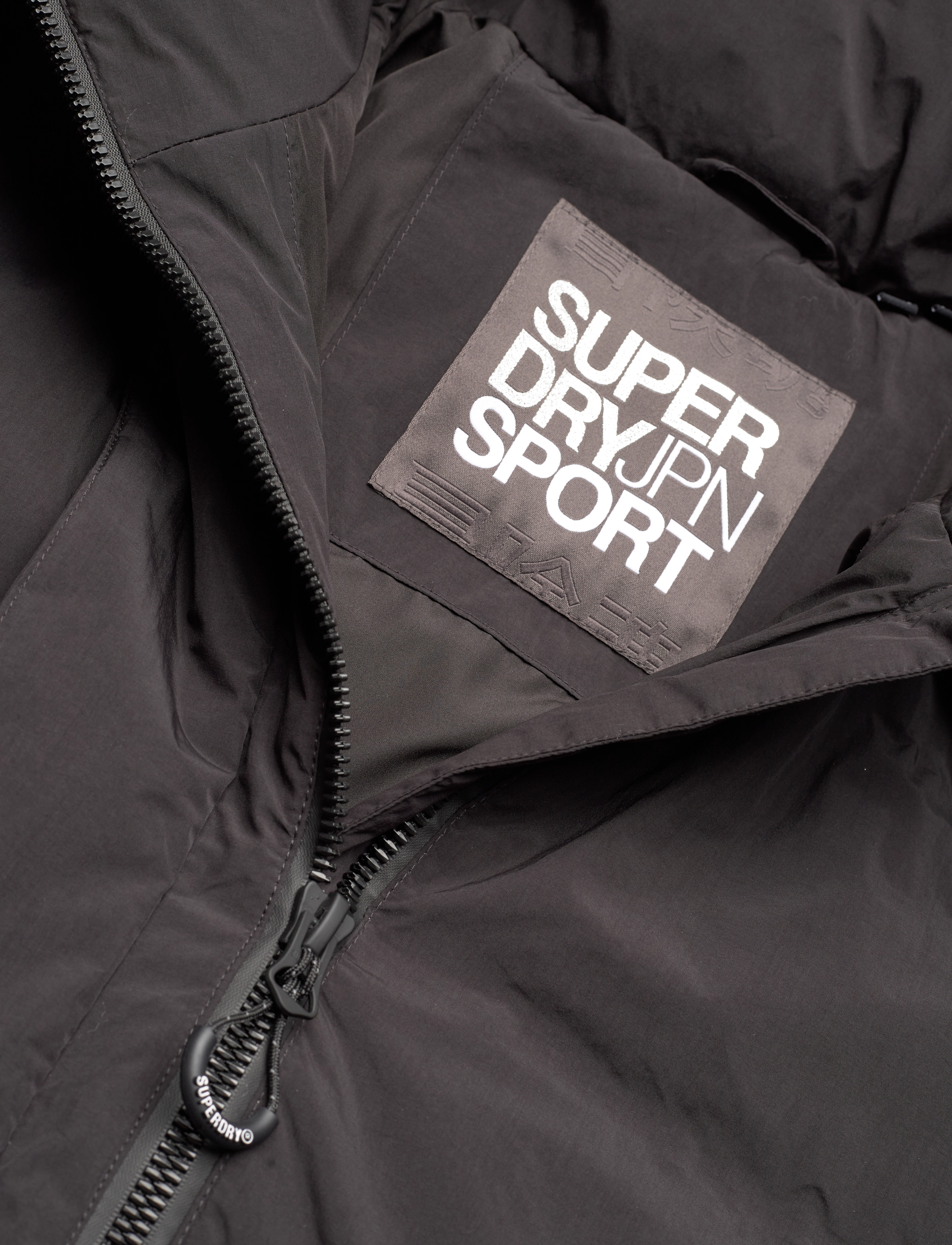 Superdry Sport - HOODED LONGLINE PUFFER JACKET - black - 5