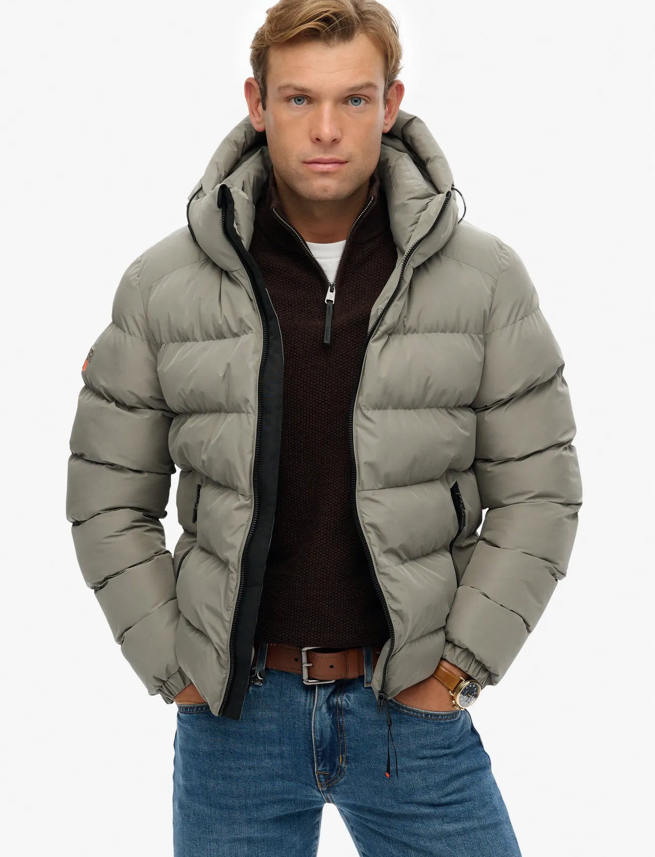 Superdry Hooded Sports Puffer Jacket - - S 1