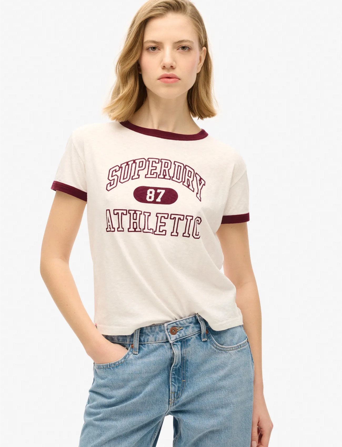 Superdry Athletic Ringer Fitted Tshirt - - 36 1