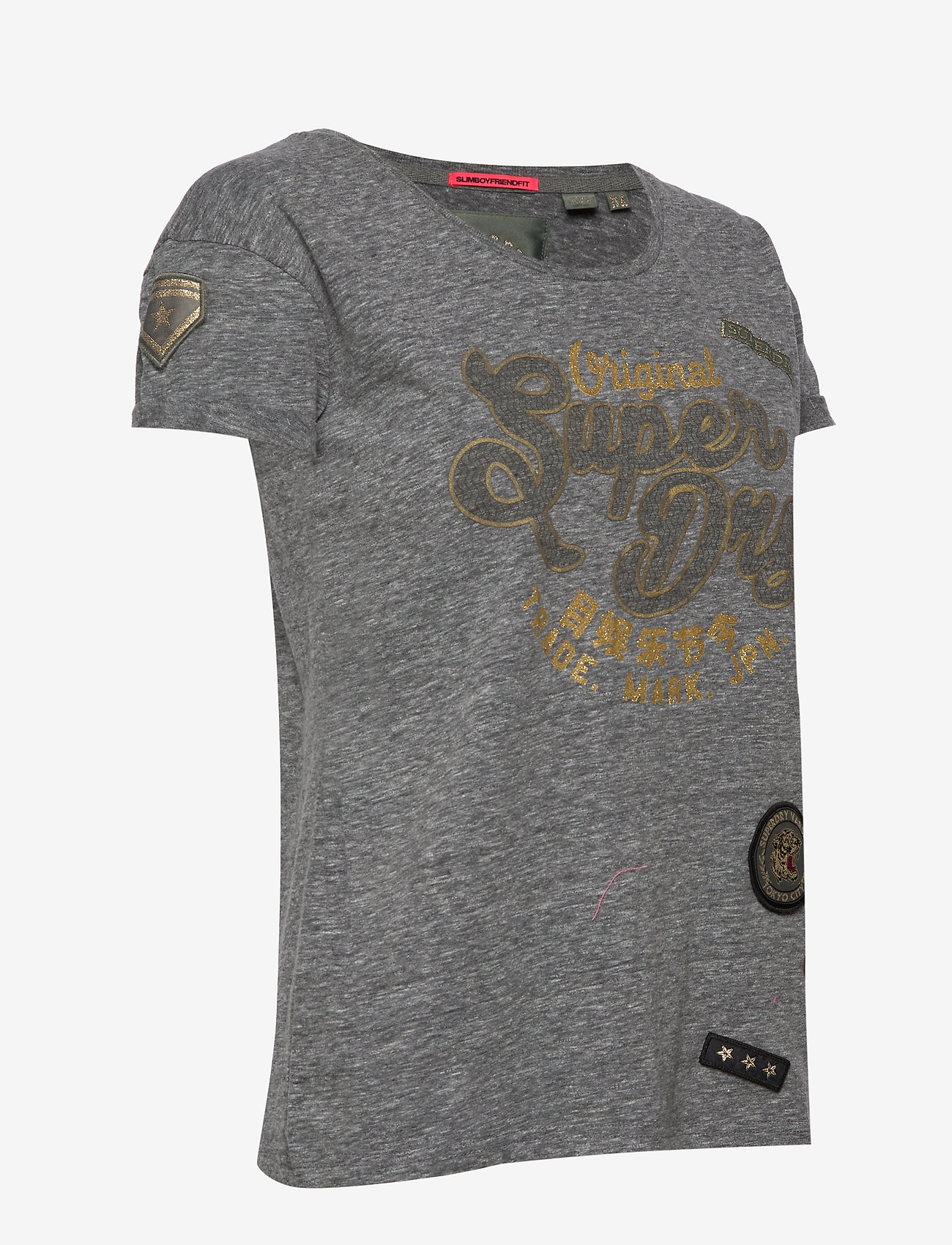 Superdry - FAYE SCRIPT SLIM BF TEE - charcoal rugged - 2