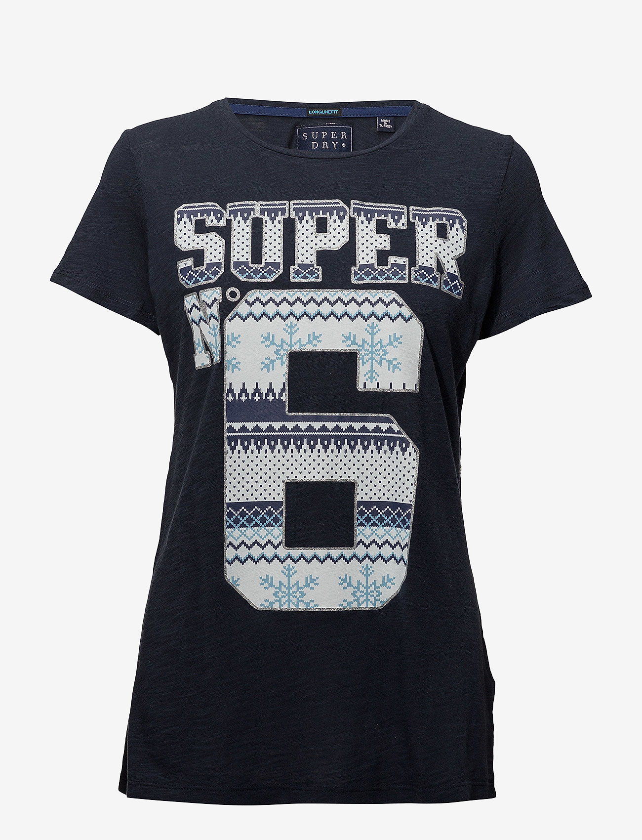 Superdry - SUPER NO 6 PHOTO LONG LINE TEE - navy blue - 0