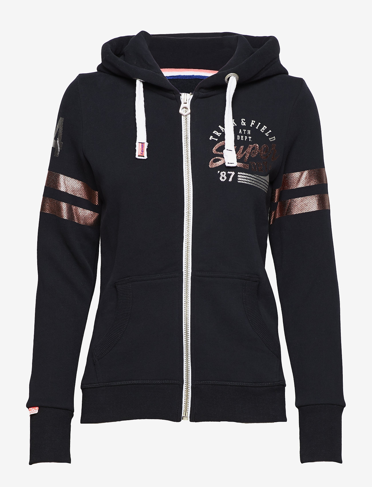 Superdry - TRACK & FIELD ZIPHOOD - eclipse navy - 0
