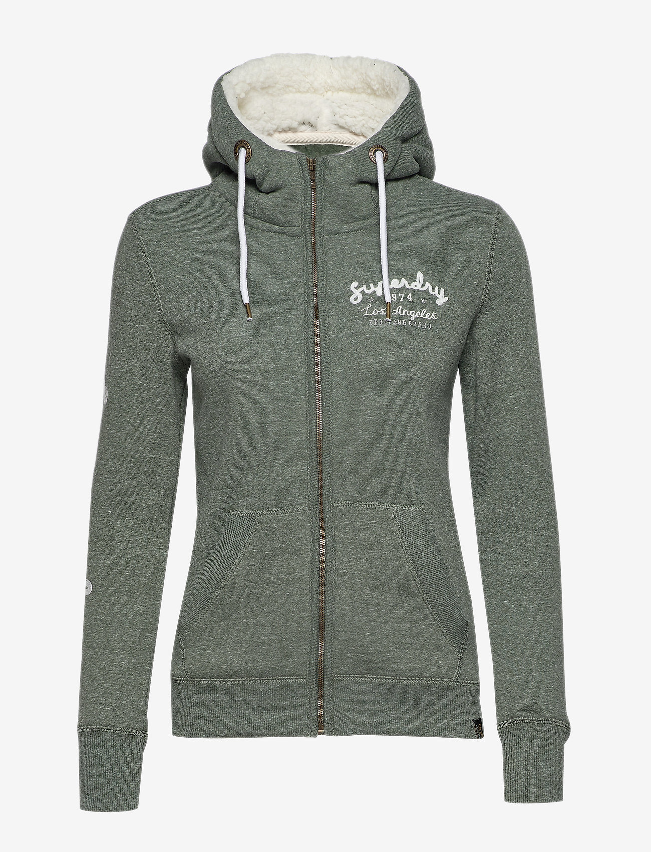 ARIA APPLIQUE ZIPHOOD - EMERALD GREEN SNOWY